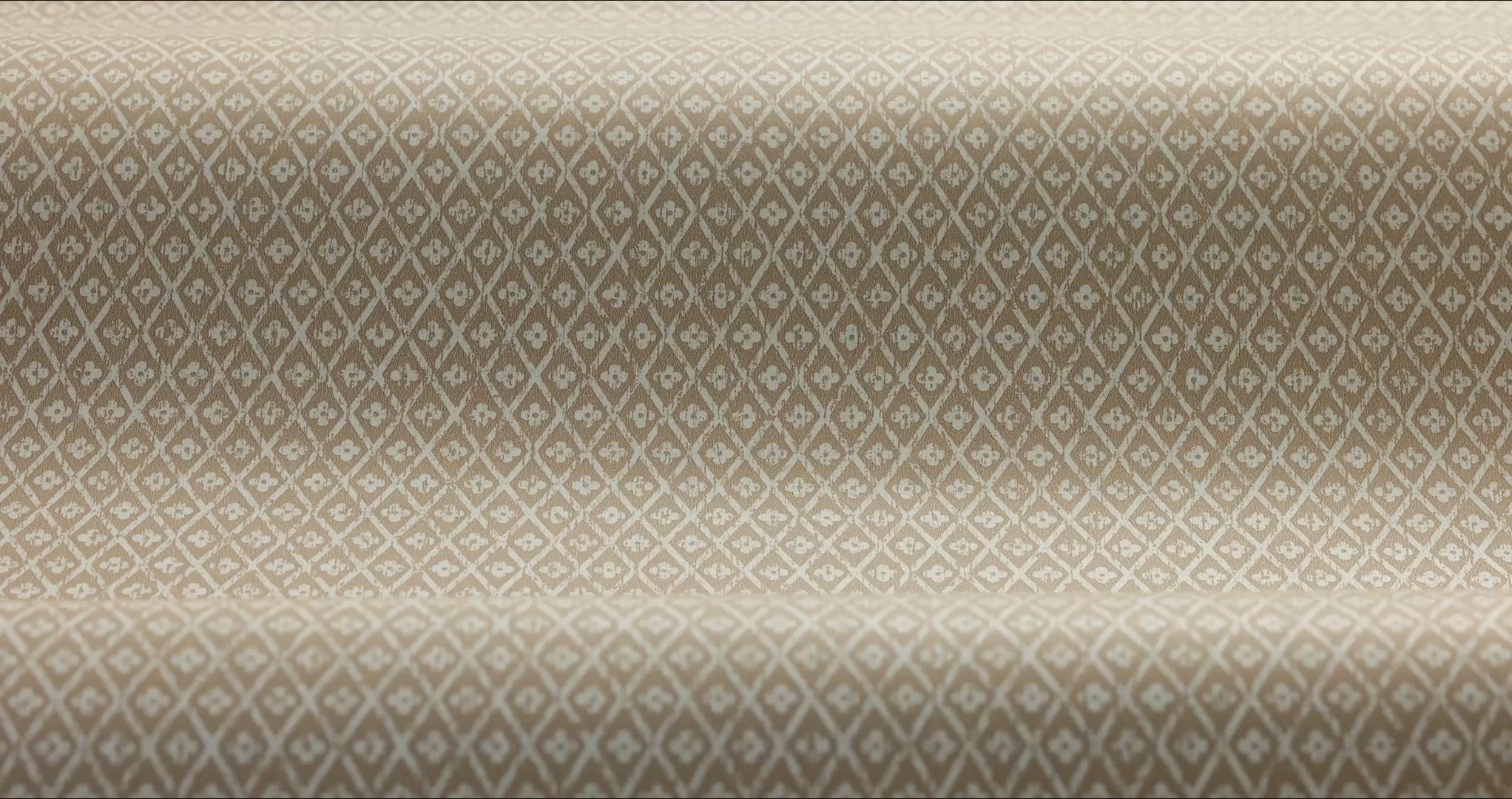 WILLOWHERB Brown and White Geometric Pattern Wallpaper