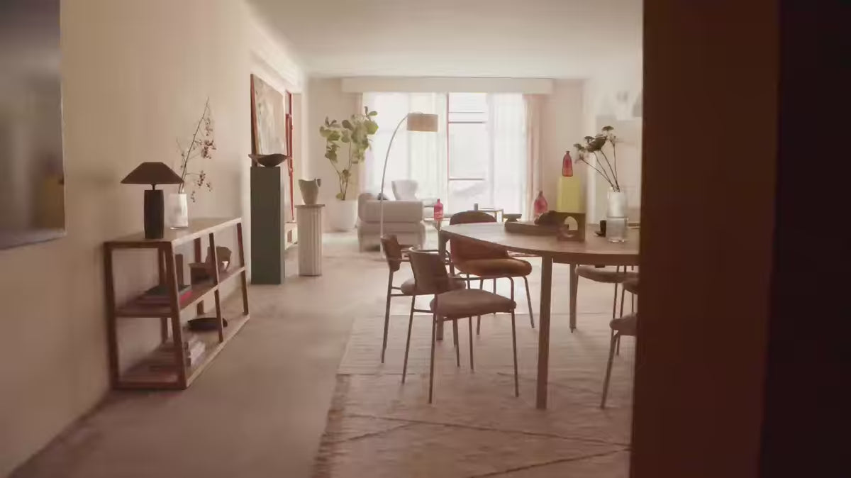 Modulární pohovka pro 3 osoby s malým podnosem COMPO světle béžový šenil