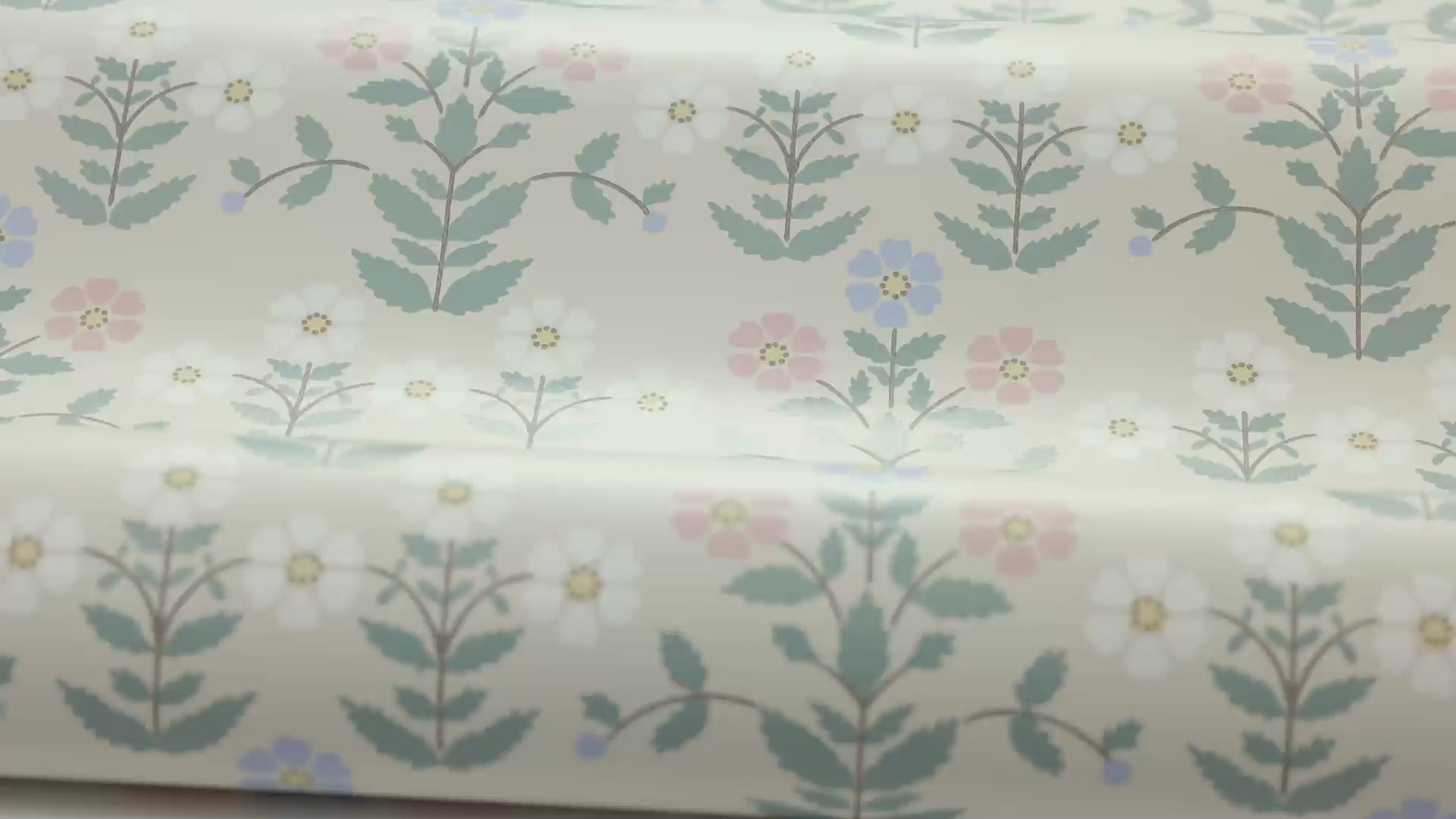 Tapeta s rostlinným motivem květin SIPPOR béžová s modrou