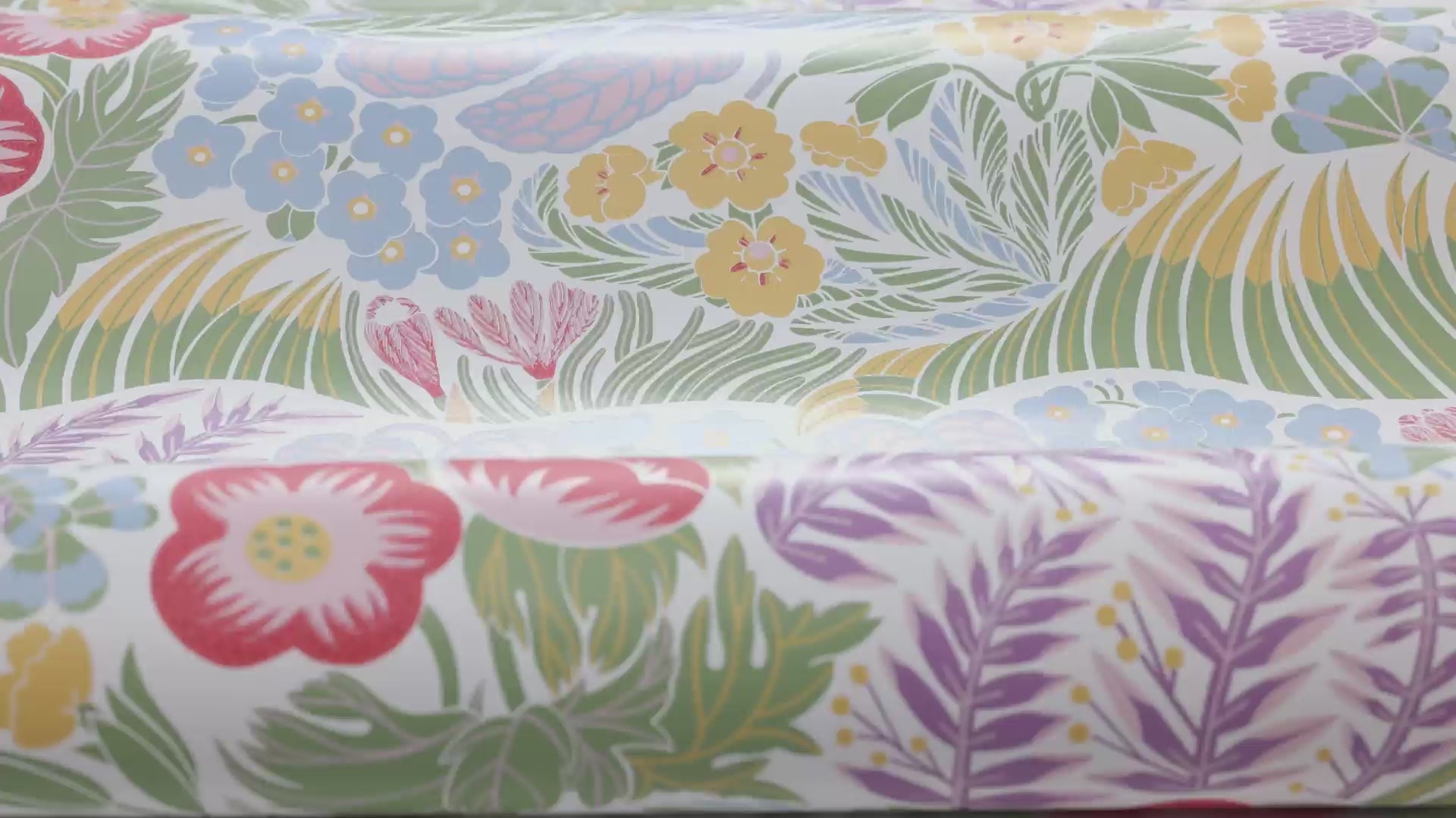 Tapeta s rostlinným motivem květin RABATT modrá se zelenou