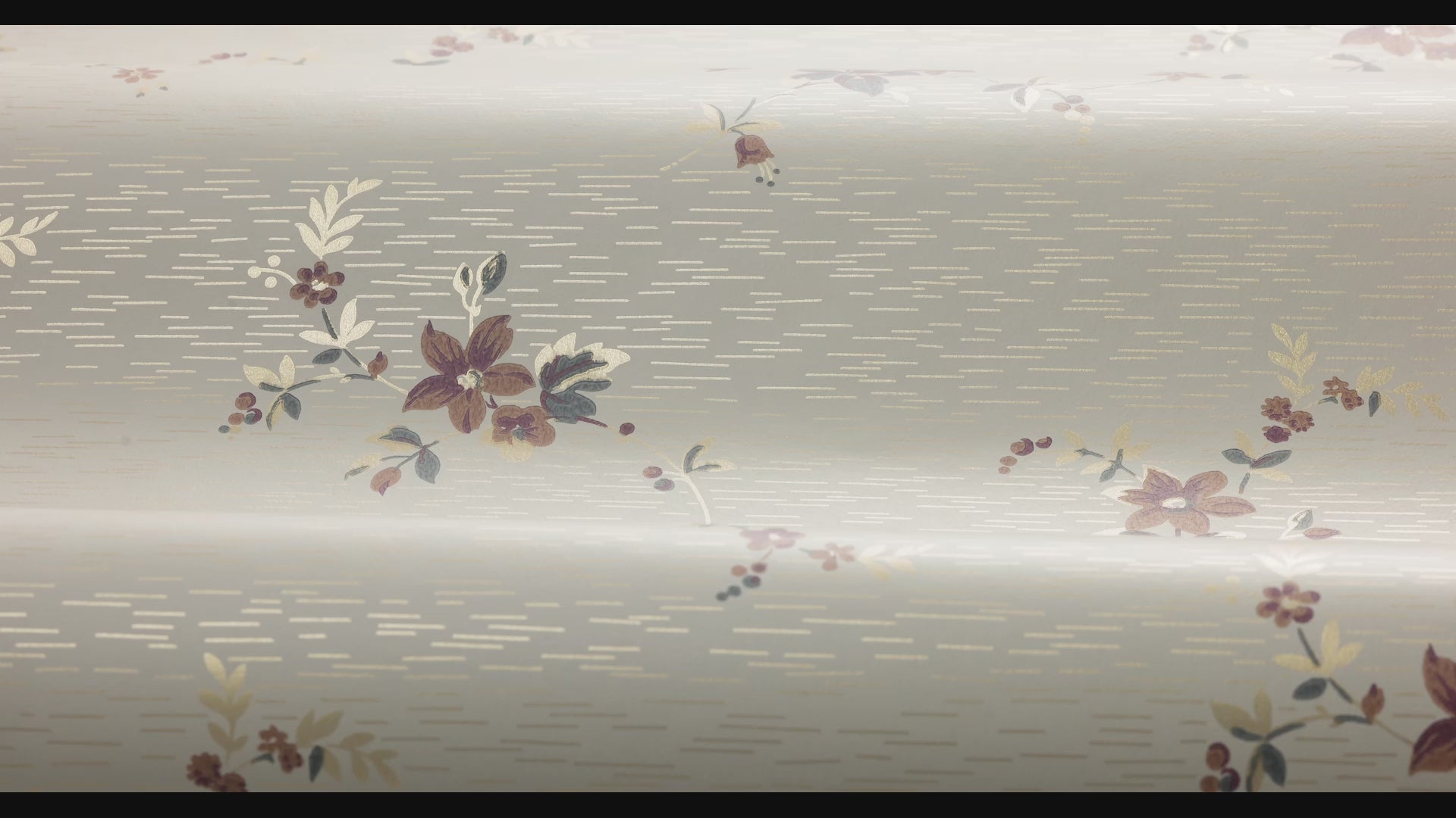 Tapeta s rostlinným motivem SAGA hnědá s bordó