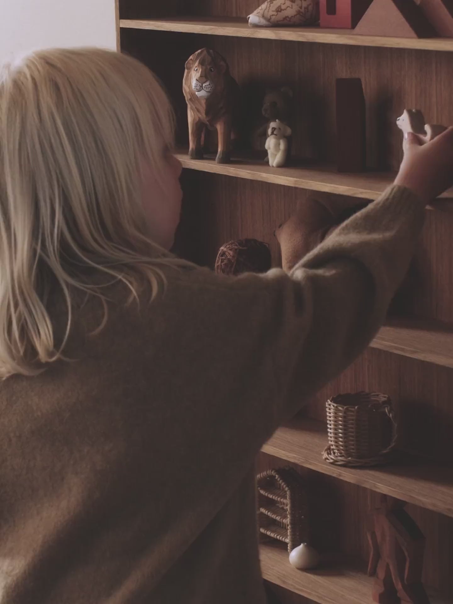 Półka wisząca OVAL DORM wędzony dąb