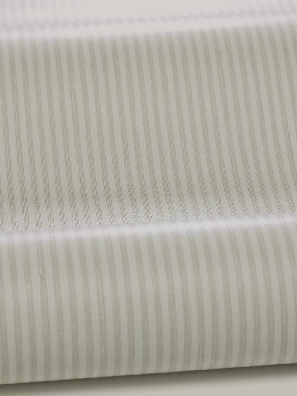 Structural wallpaper imitating striped linen POLKA STRIPE gray with beige