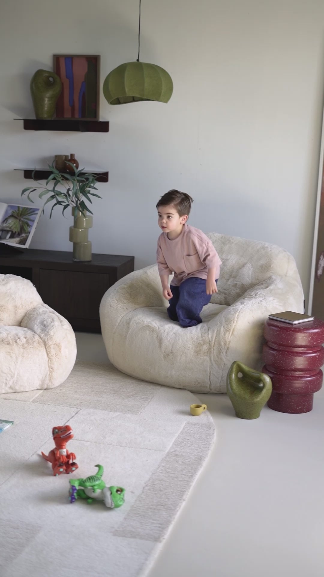 LITTLE HUG children's armchair beige