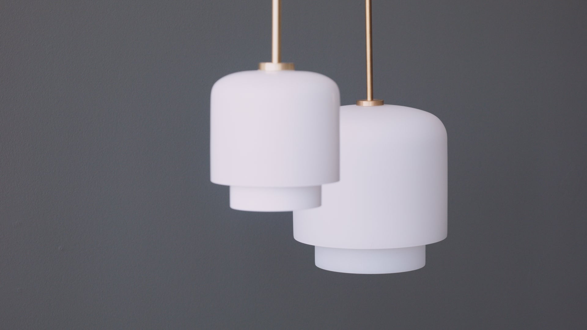 MEGUMI pendant lamp white with brass finish