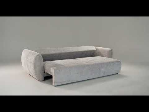 Left-facing velvet corner sofa with sleeping function MATERA beige