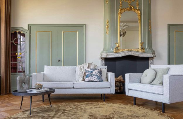 Křeslo RODEO krémový bouclé