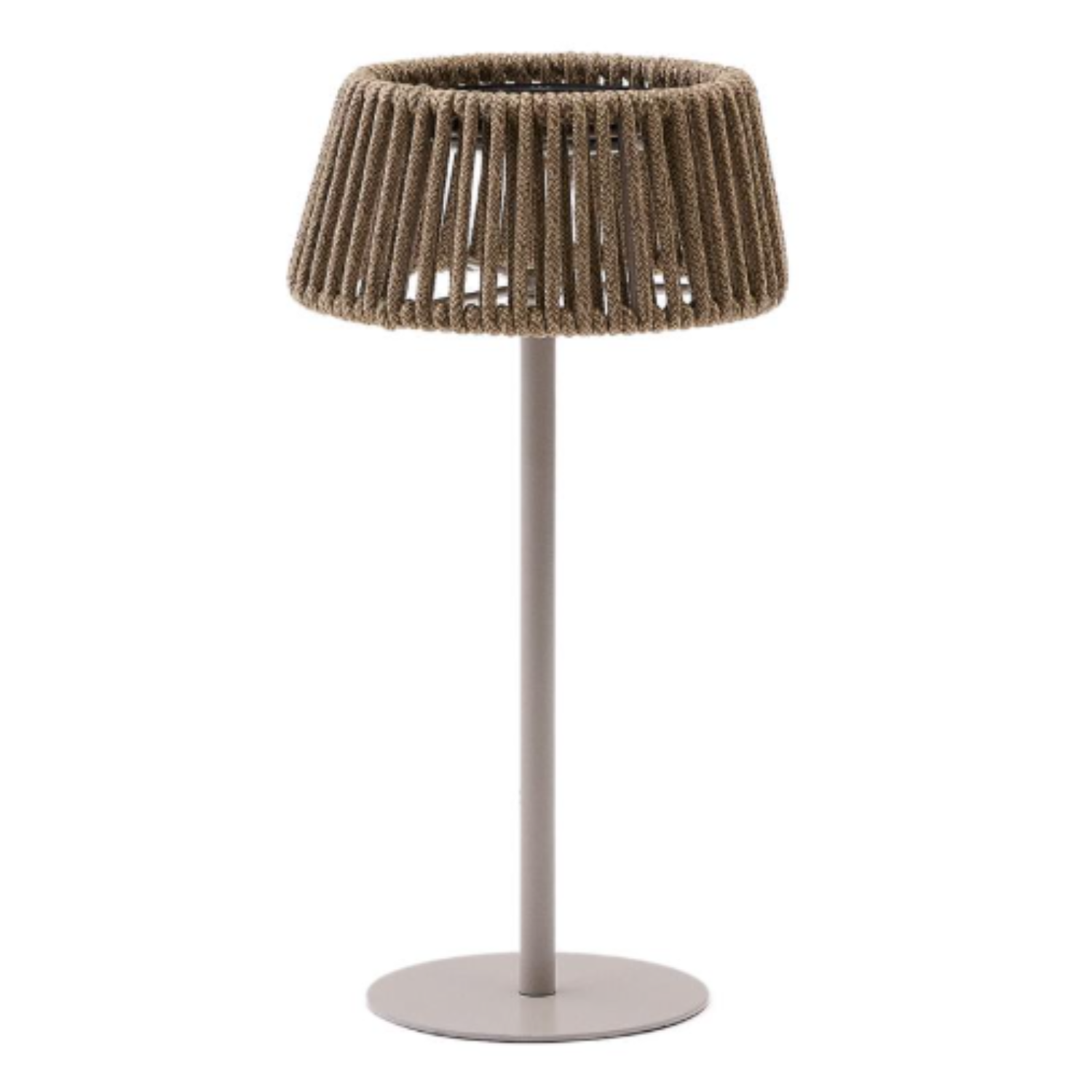 Portable lamp aldet brown-gray rope