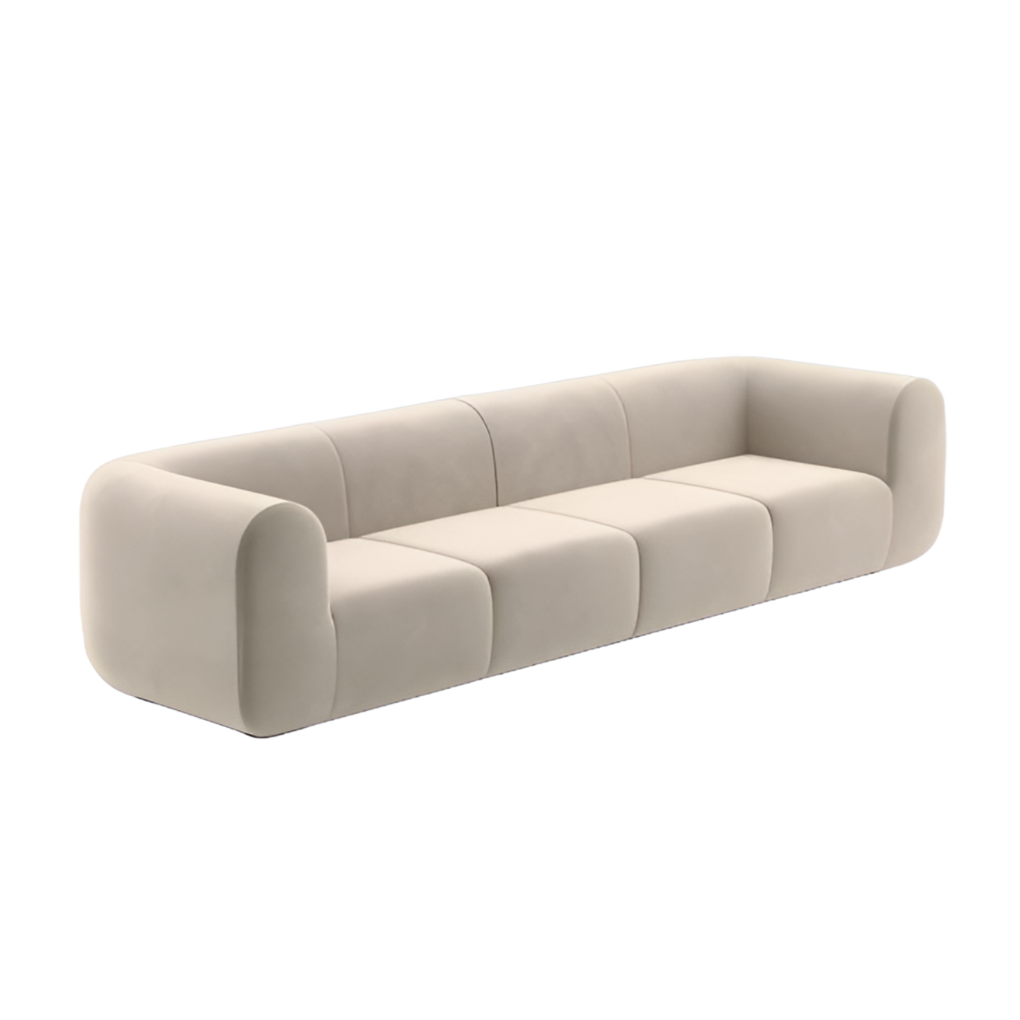 4-person sofa, upholstered plump