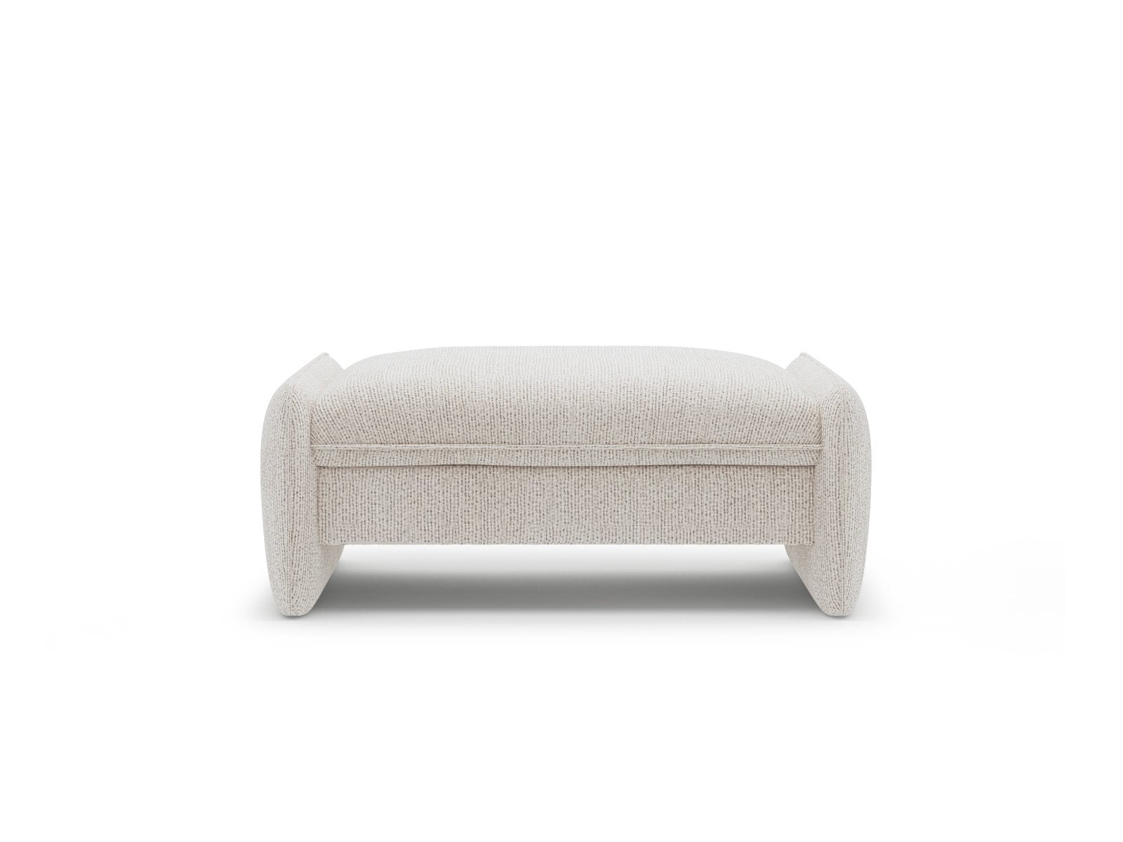 Rectangular Pouf GEORGIA Light Beige Chenille