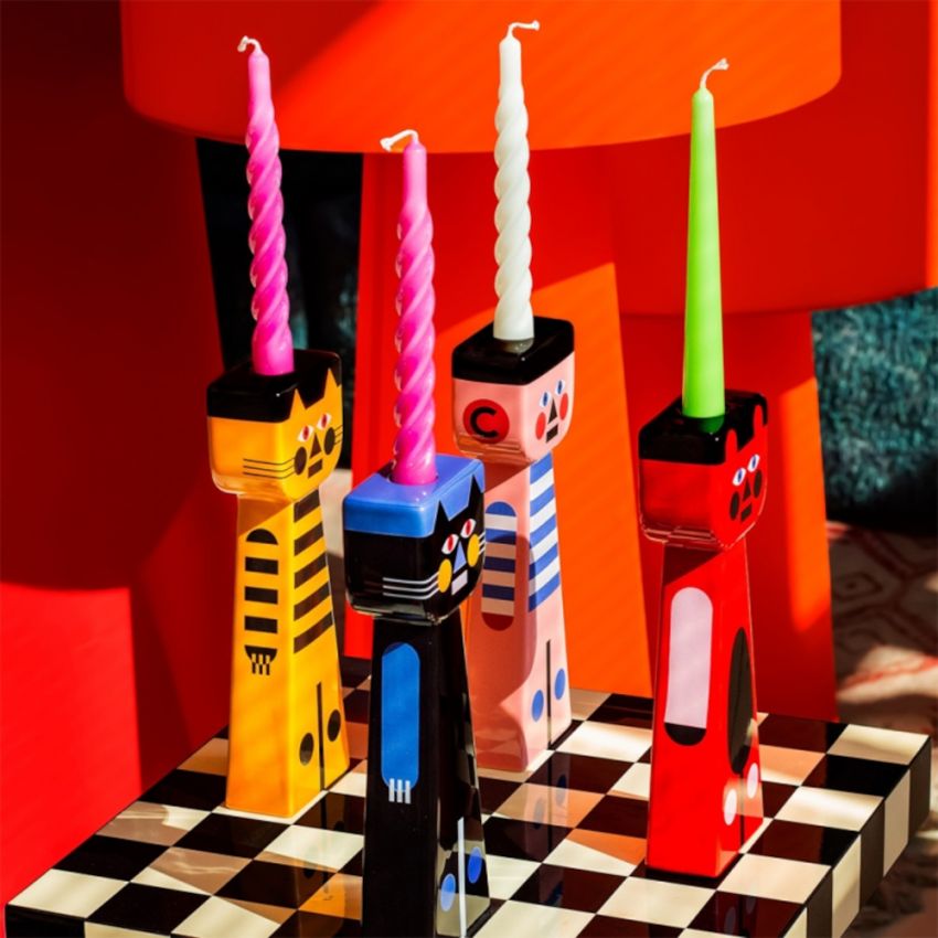 Świecznik KINA czarny