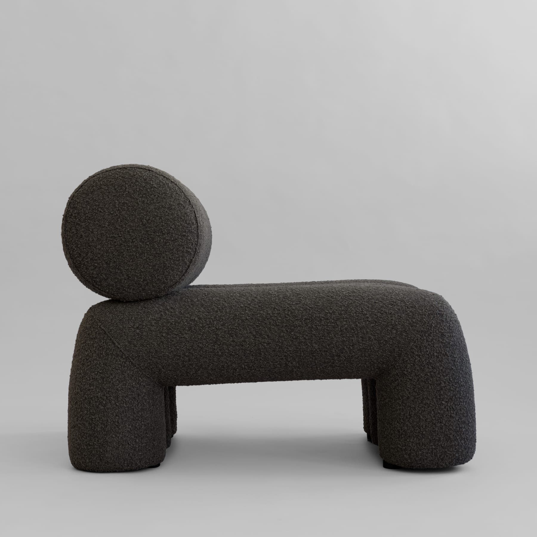 Křeslo FOKU šedo-hnědá boucle
