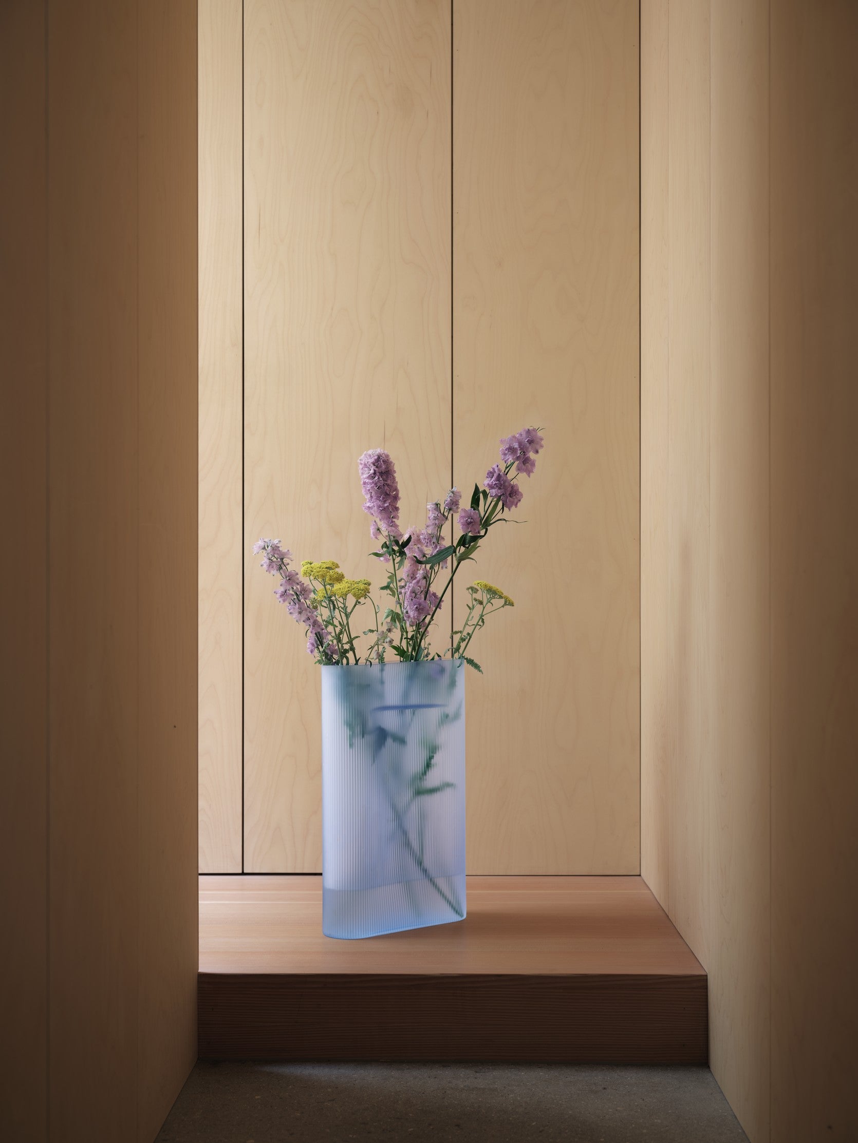 Ridge Blue Vase