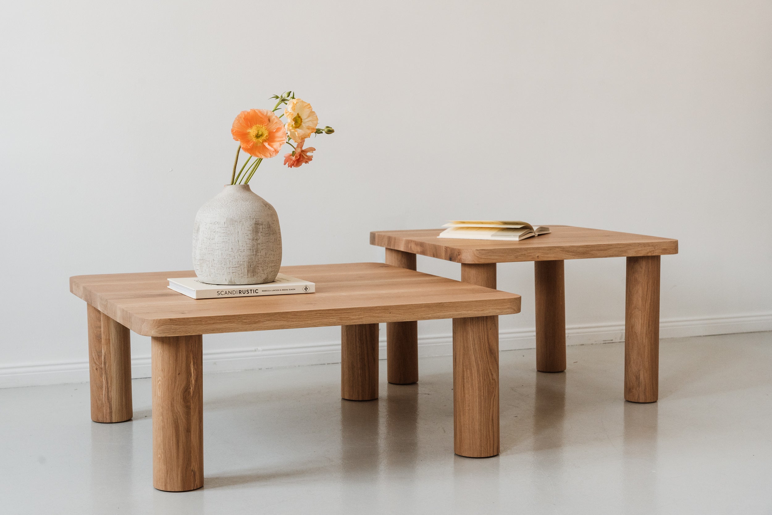 ROLLO Coffee Table Set Oak Wood