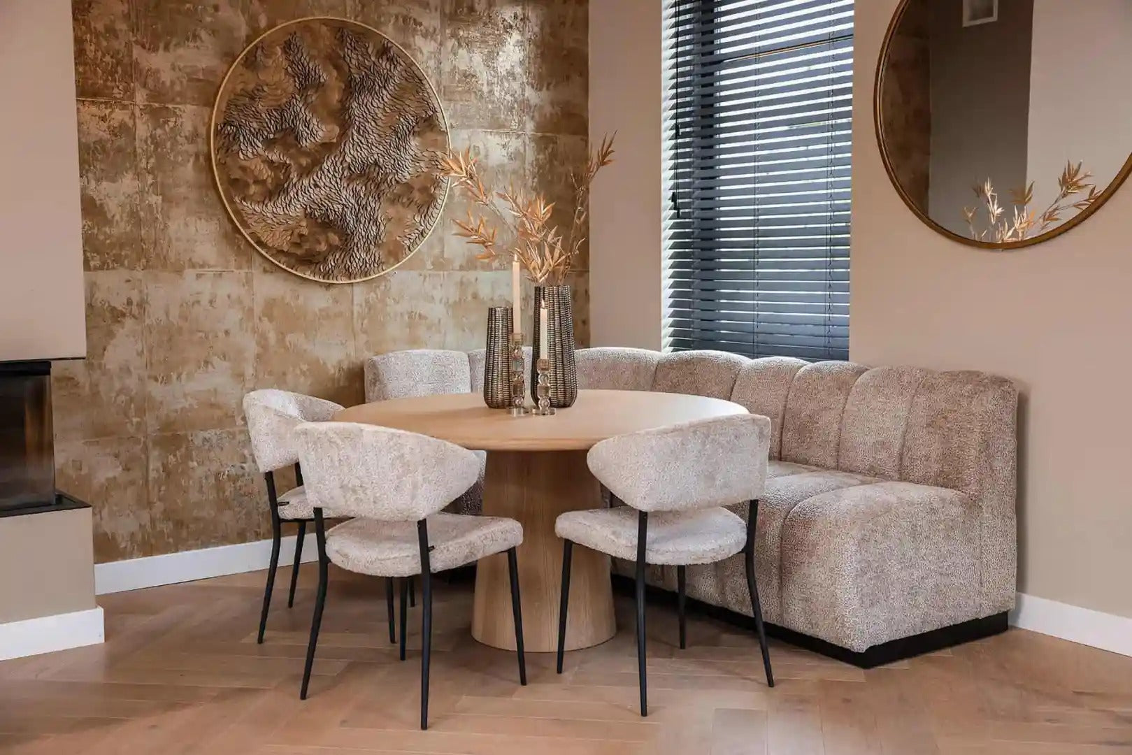 Kulatý stůl OAKLEY dýha dubová