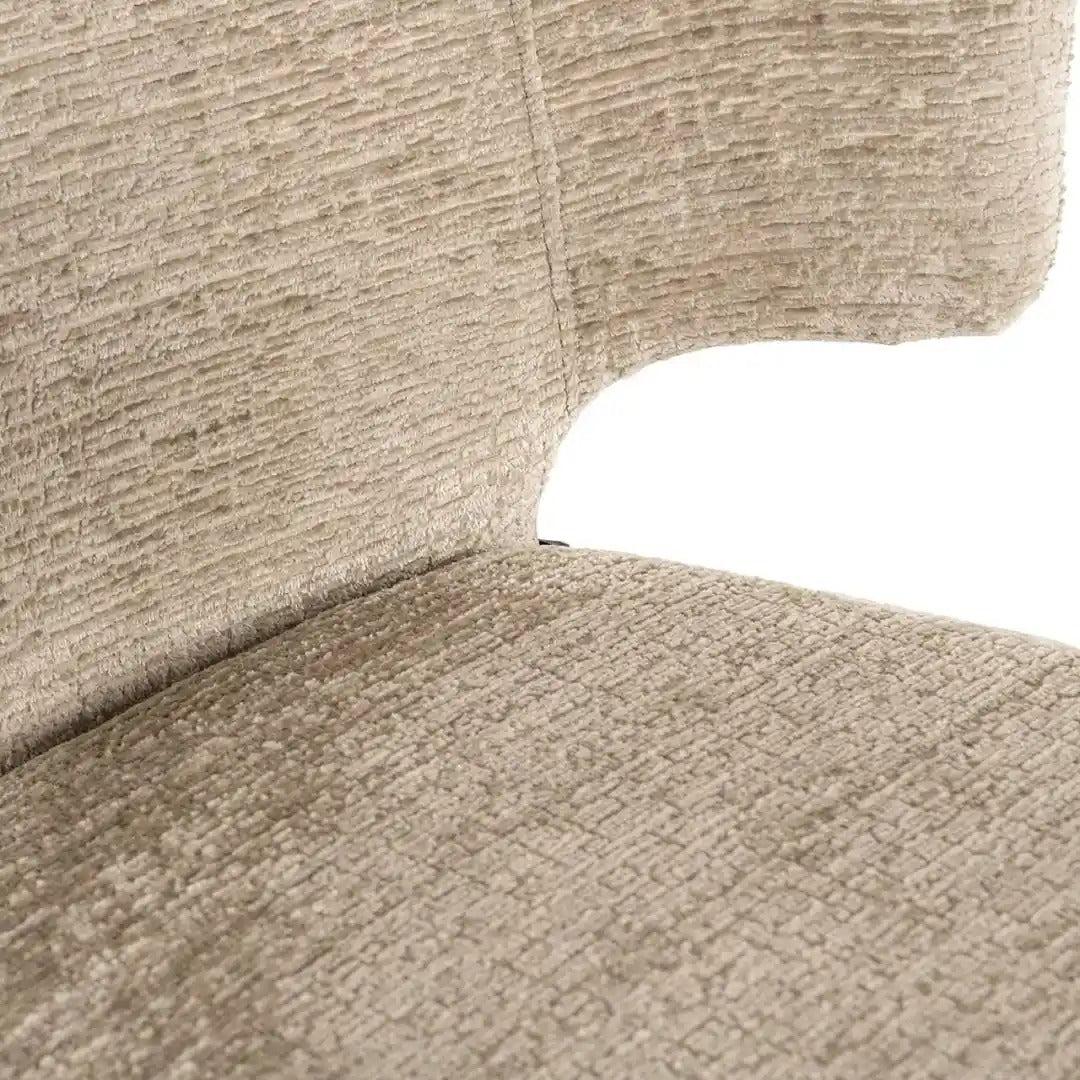 Hoker barowy TAYLOR beżowy z czarną podstawą