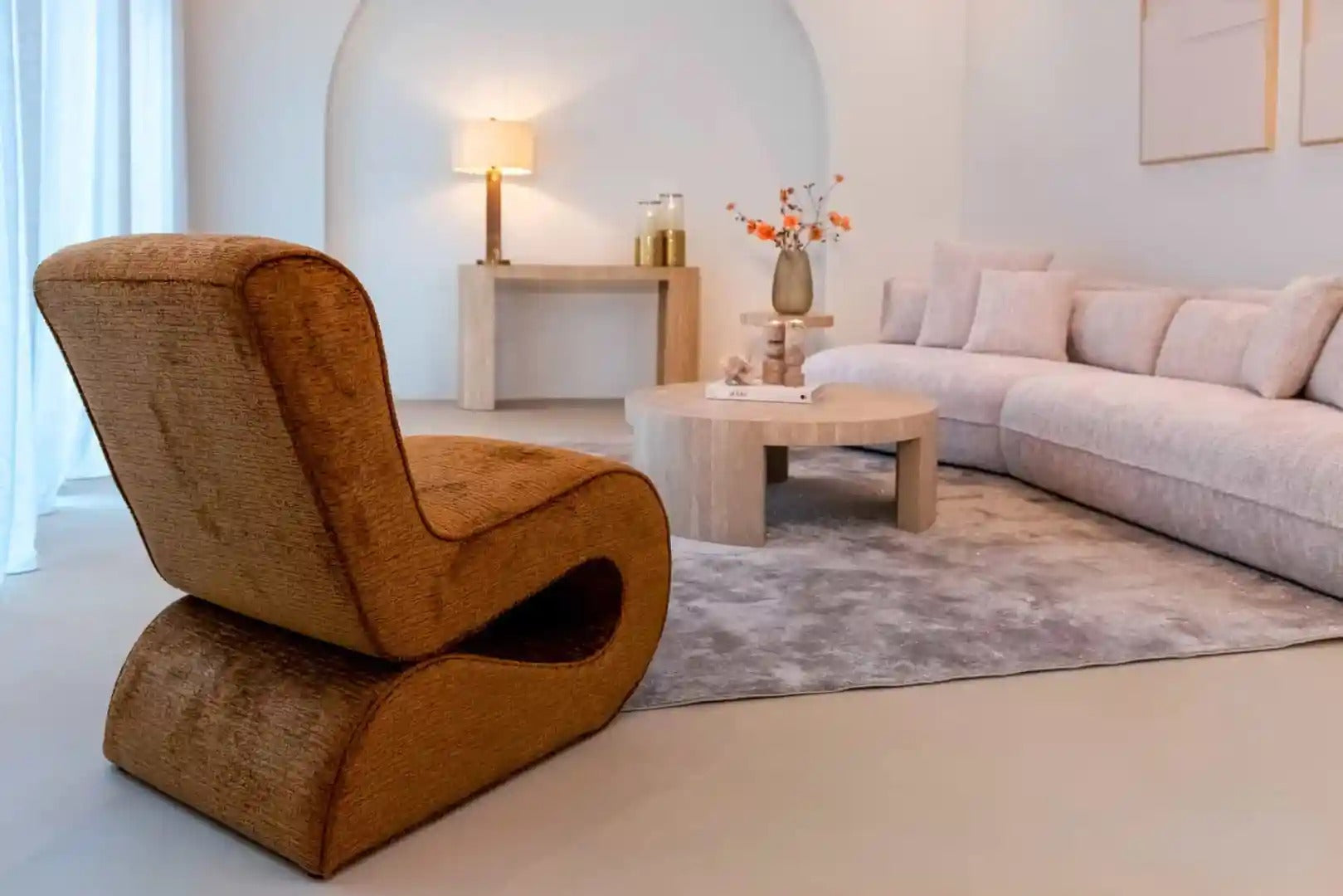 Konsola BILTMORE béžový travertin