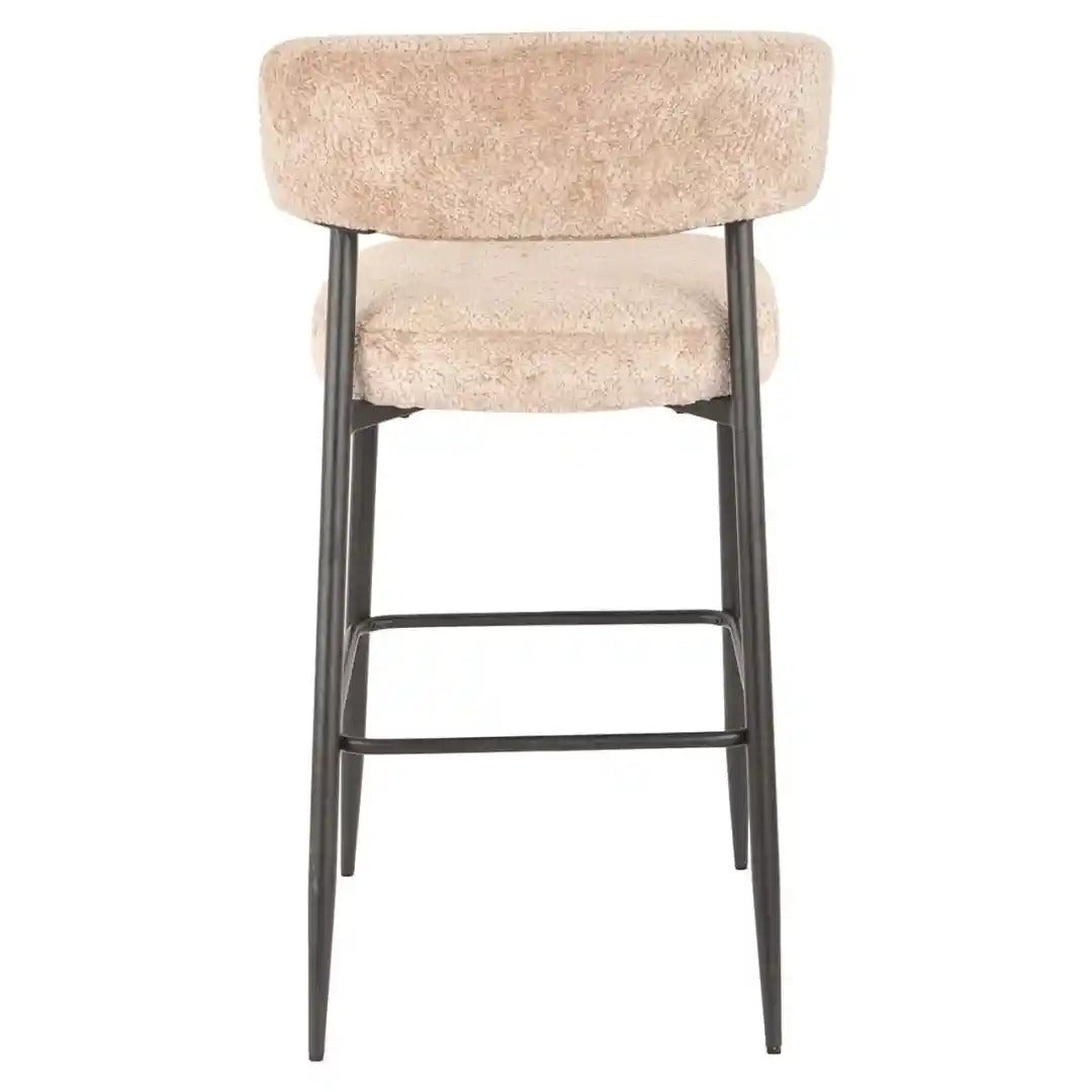 Zestaw hokerów ROCHELLE brązowy z czarną podstawą