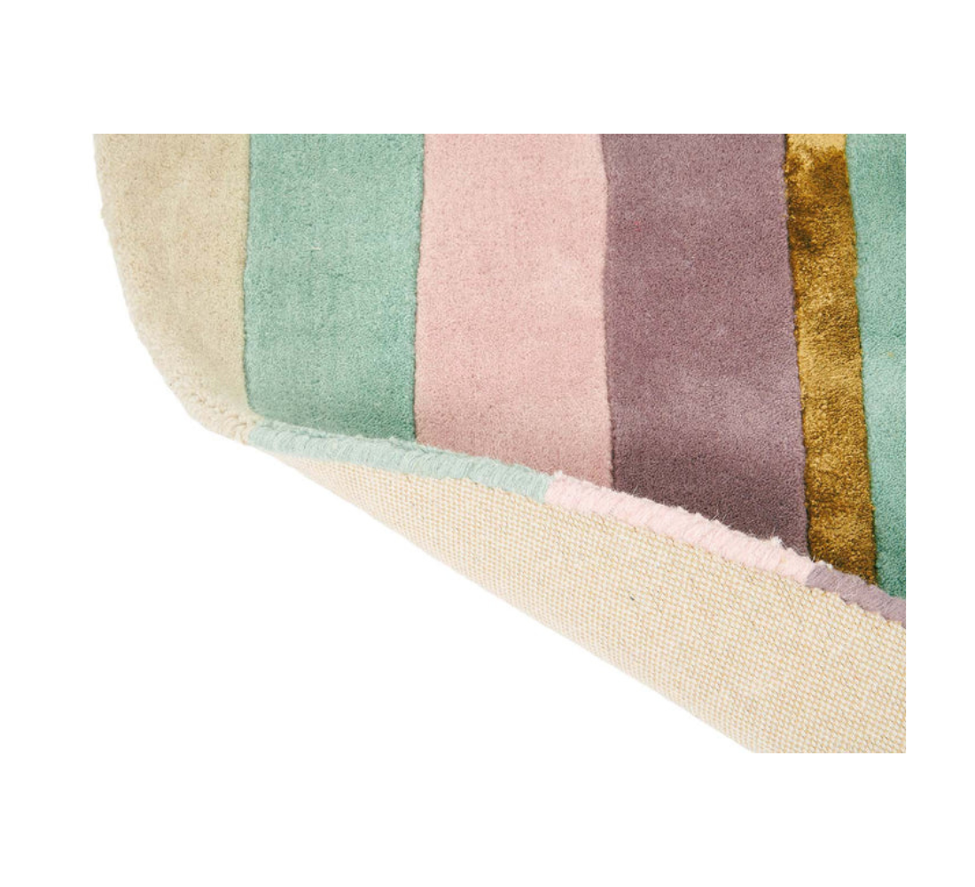 Sahara Round rug purple-turquoise