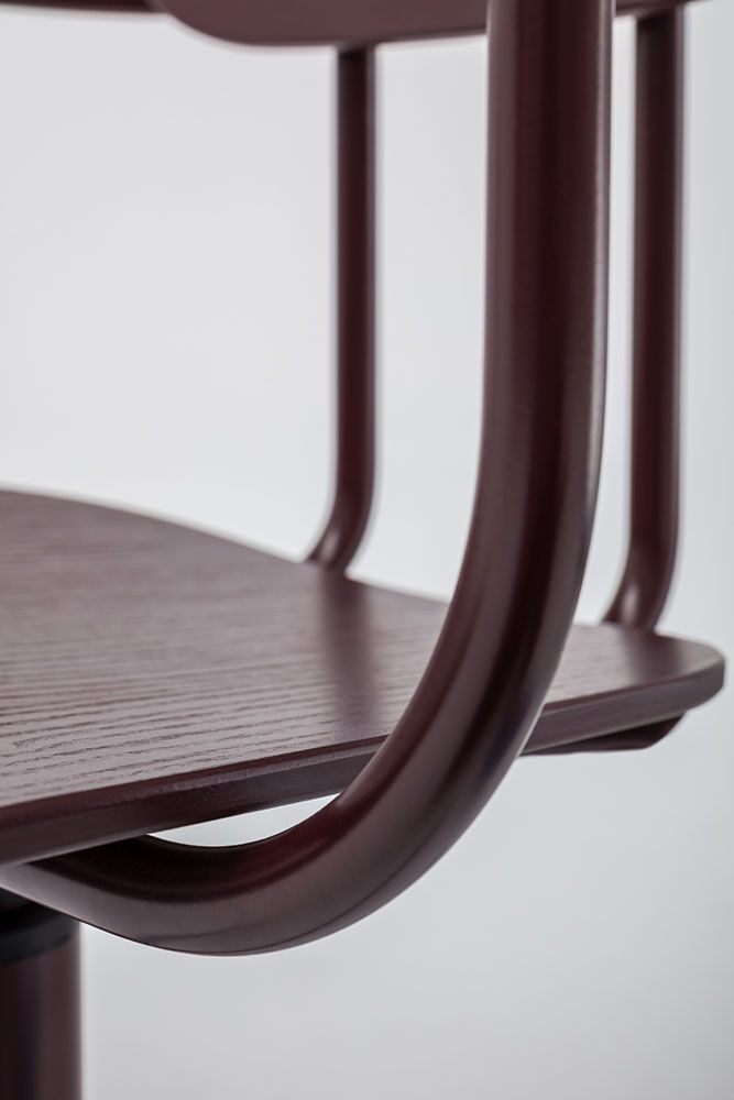 Krzesło obrotowe z zagłówkiem NEW SCHOOL bordowy [Milena] MDD    Eye on Design