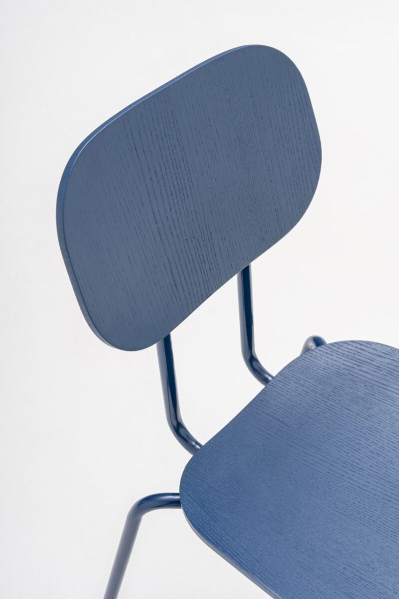 Krzesło NEW SCHOOL podstawa czworonożna perłowy biały [Milena] MDD    Eye on Design