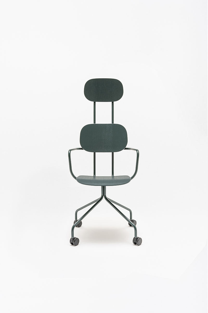 Krzesło z zagłówkiem NEW SCHOOL bordowy [Milena] MDD    Eye on Design