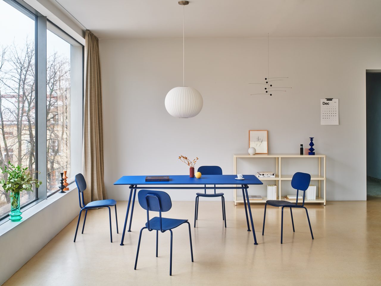 New school chair blue base