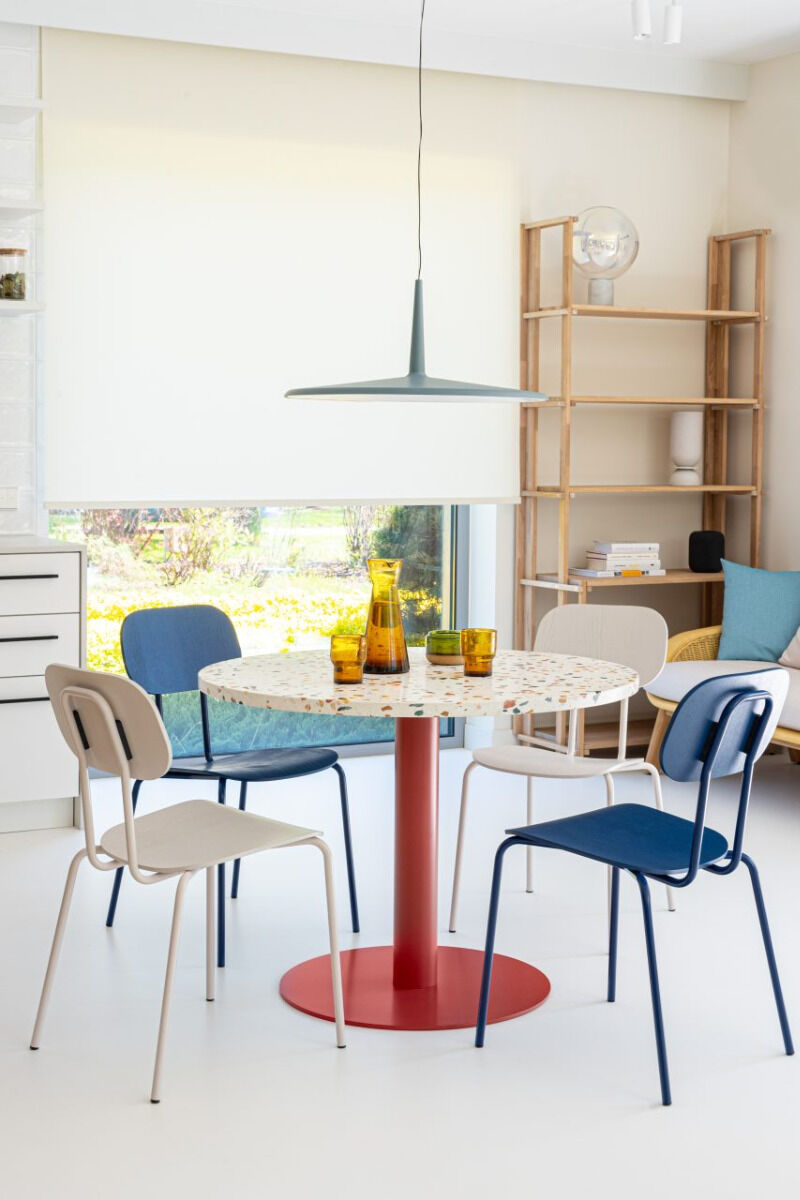 Židle NOVÁ ŠKOLA žlutá základna