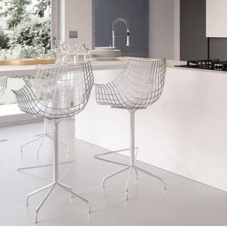 Hoker MERIDIANA bílý s chromovanou základnou