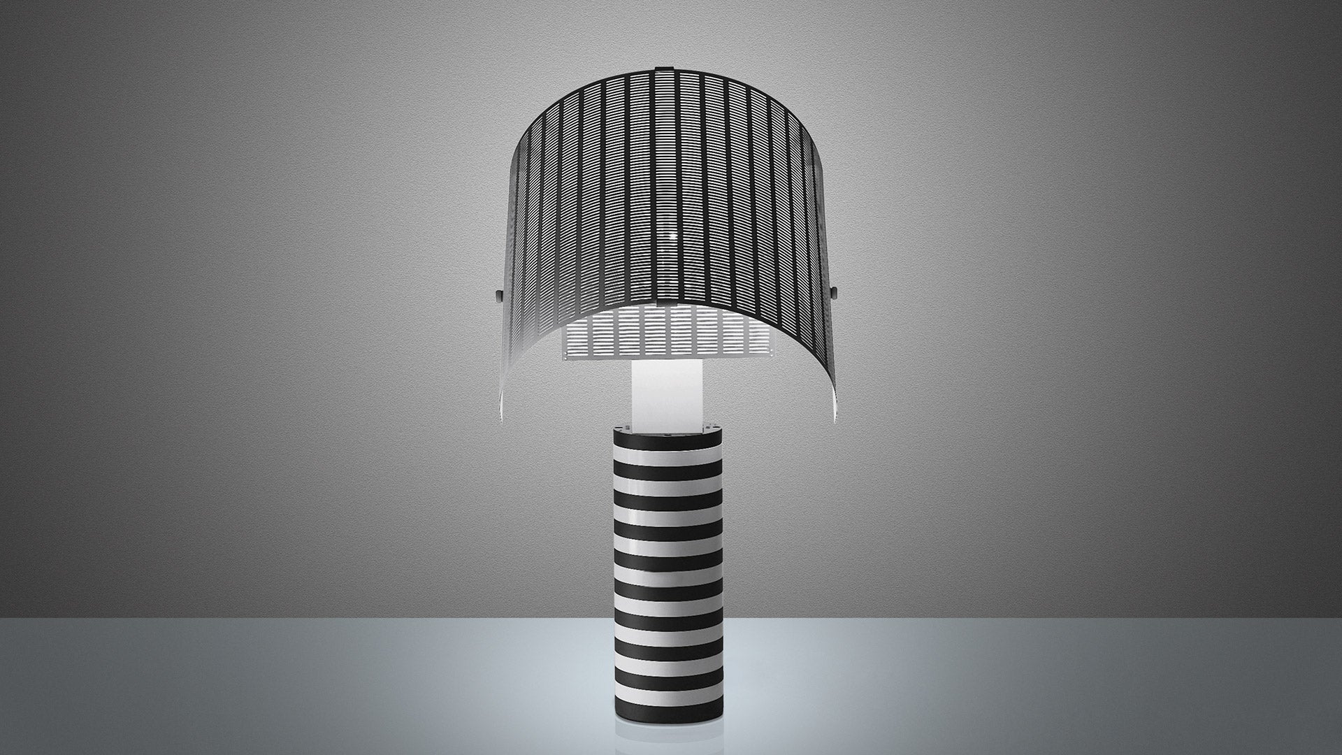 Stolní lampa SHOGUN bílá s černou