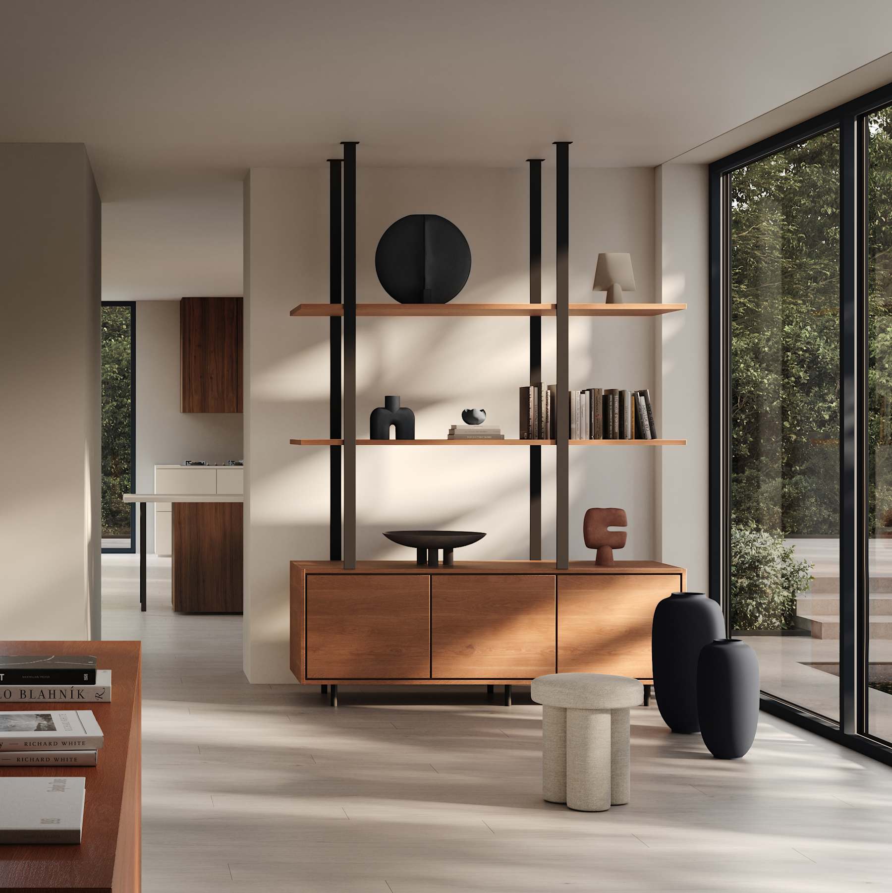 SUNAO SLIM vase black ceramic