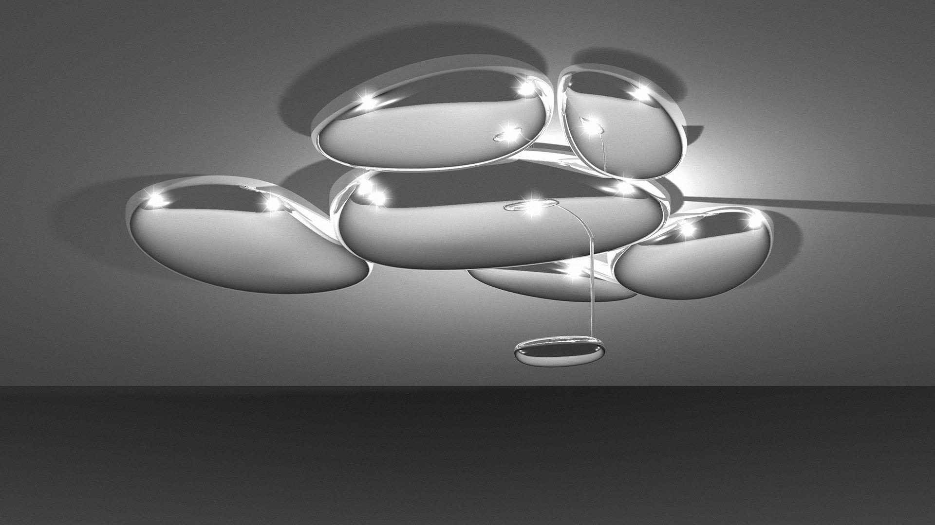 SKYDRO chrome ceiling lamp
