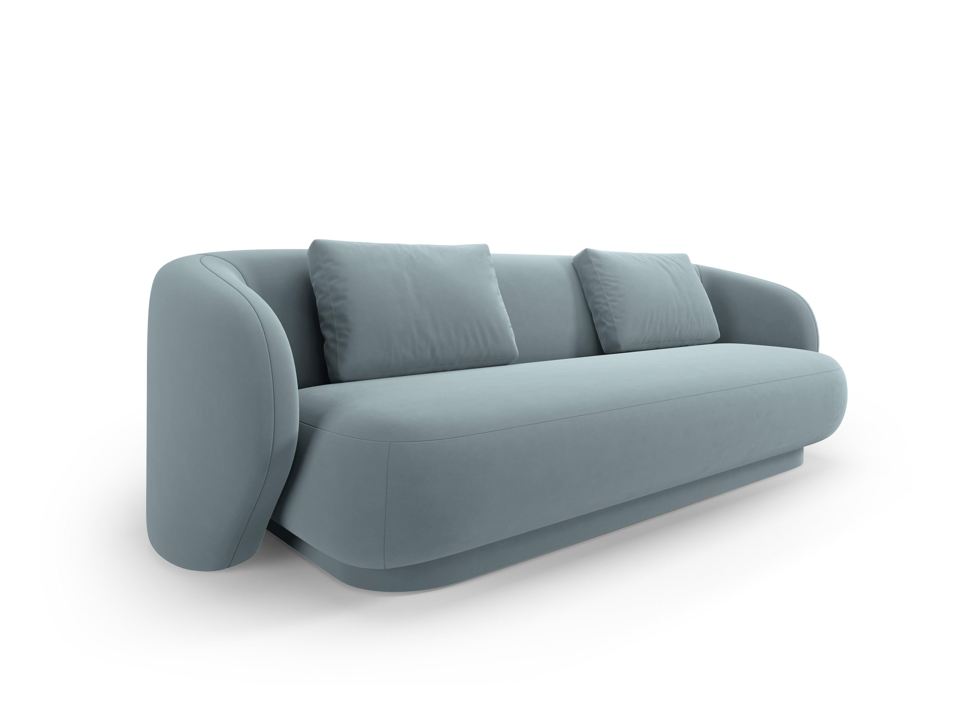 Sofa 3-osobowa aksamitna CAMDEN niebieski Cosmopolitan Design    Eye on Design