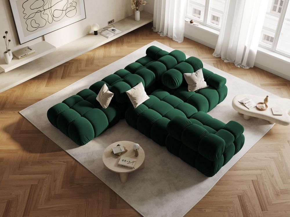 Sofa aksamitna 2-osobowa TROPEA butelkowa zieleń Milo Casa    Eye on Design