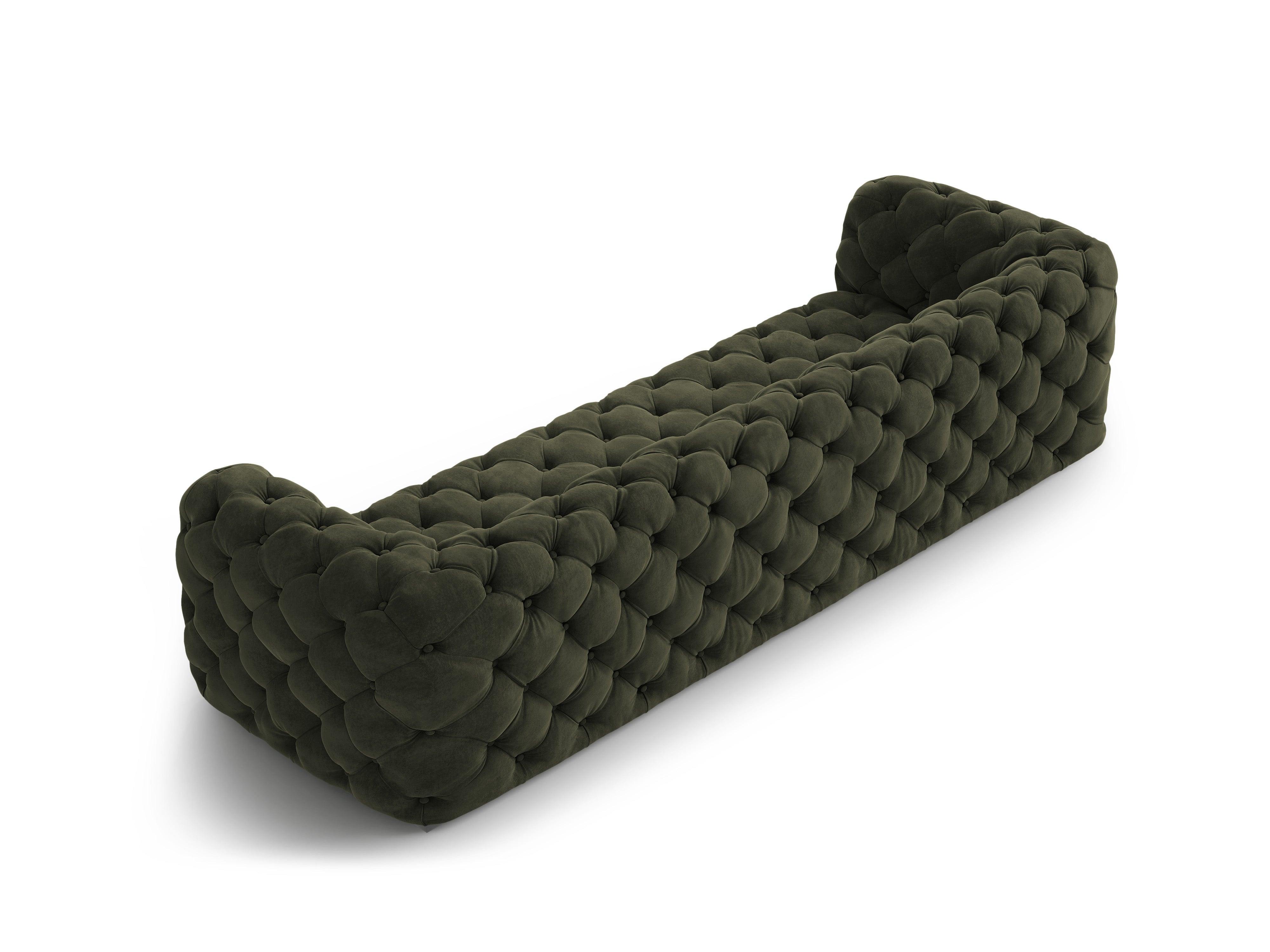 Sofa aksamitna 4-osobowa LOGE ciemnozielony Windsor & Co    Eye on Design