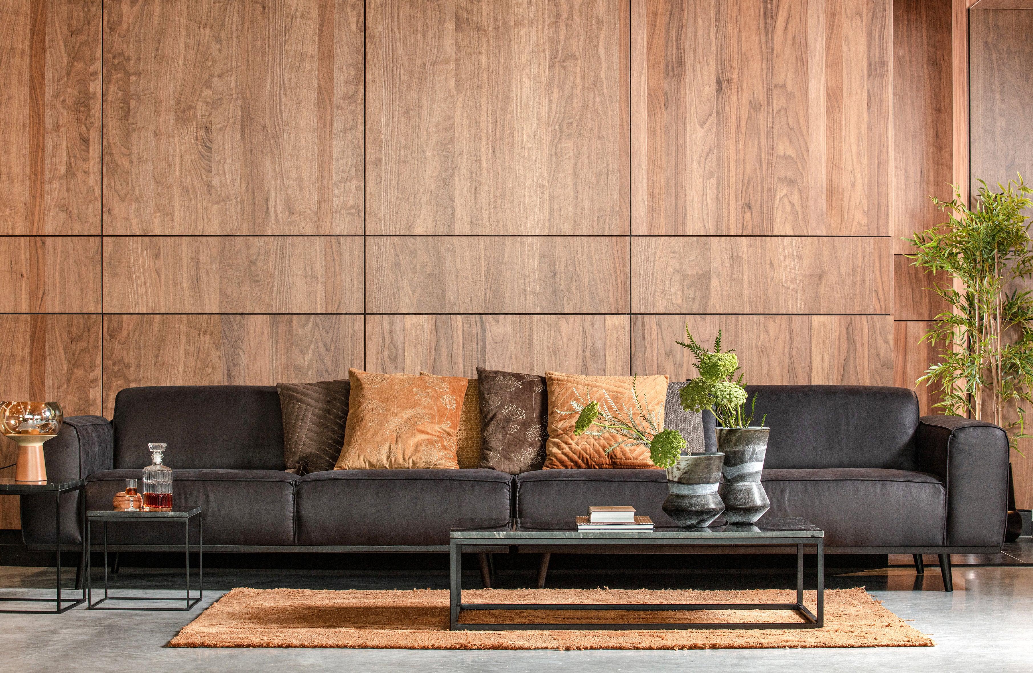 Sofa ekoskóra 4-osobowa STATEMENT koniakowy Be Pure    Eye on Design