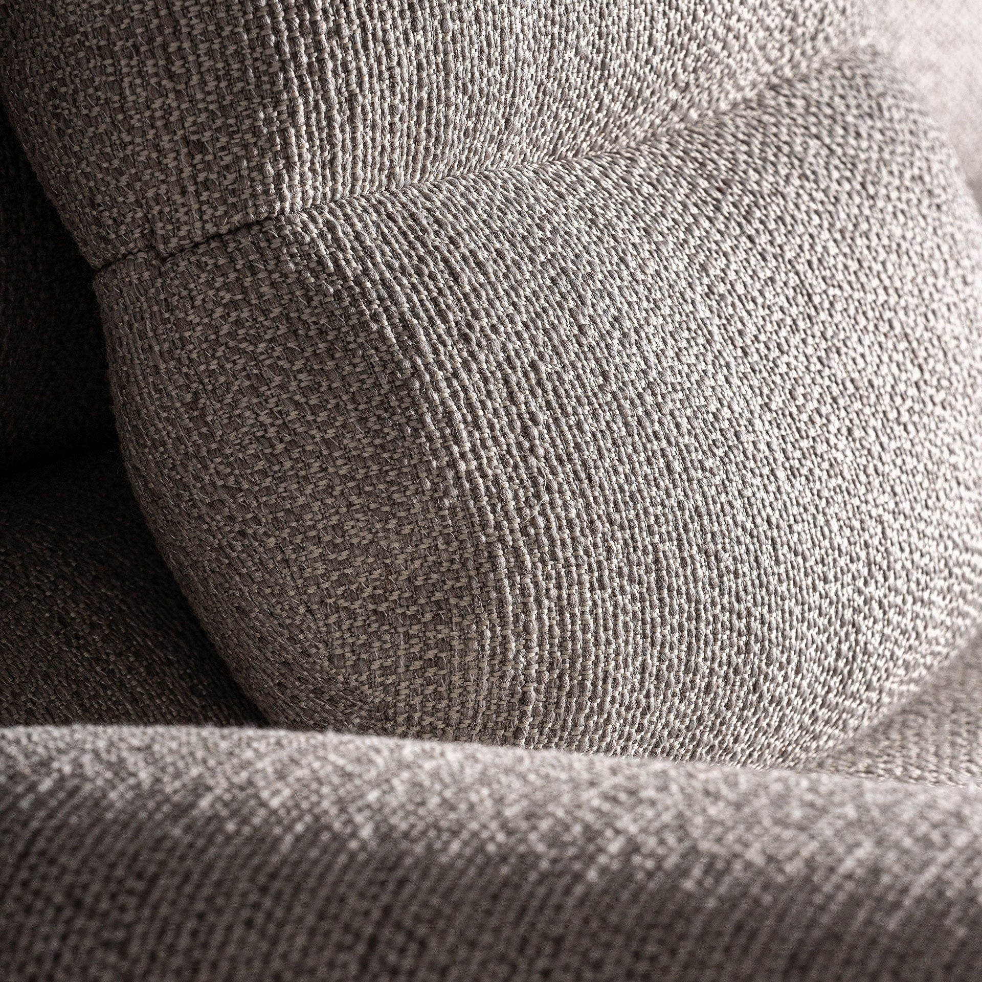 Jacquard Beige Sofa with Cushions and Wooden Base