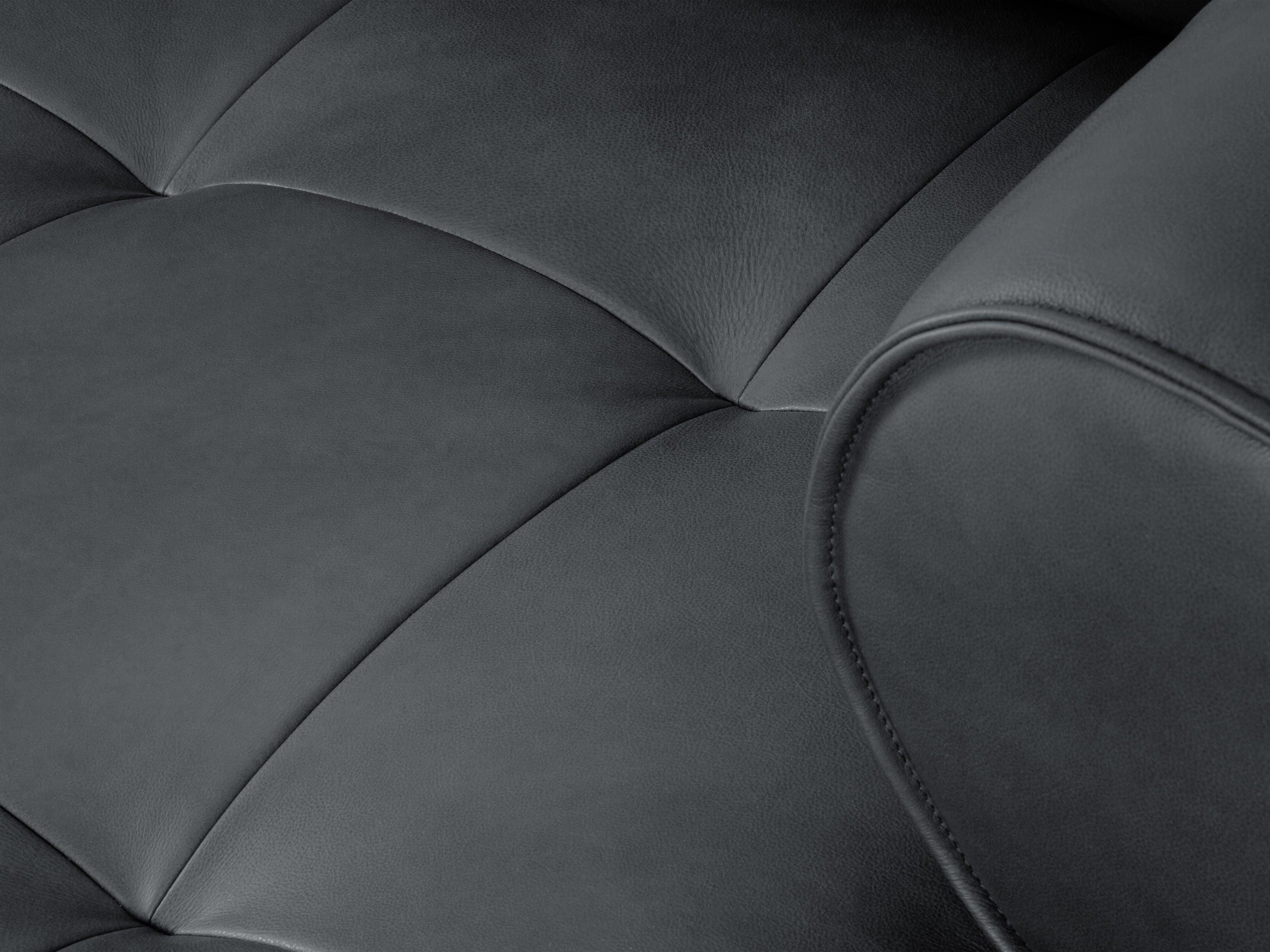 Sofa skórzana 3-osobowa LILY grafitowy Maison Heritage    Eye on Design