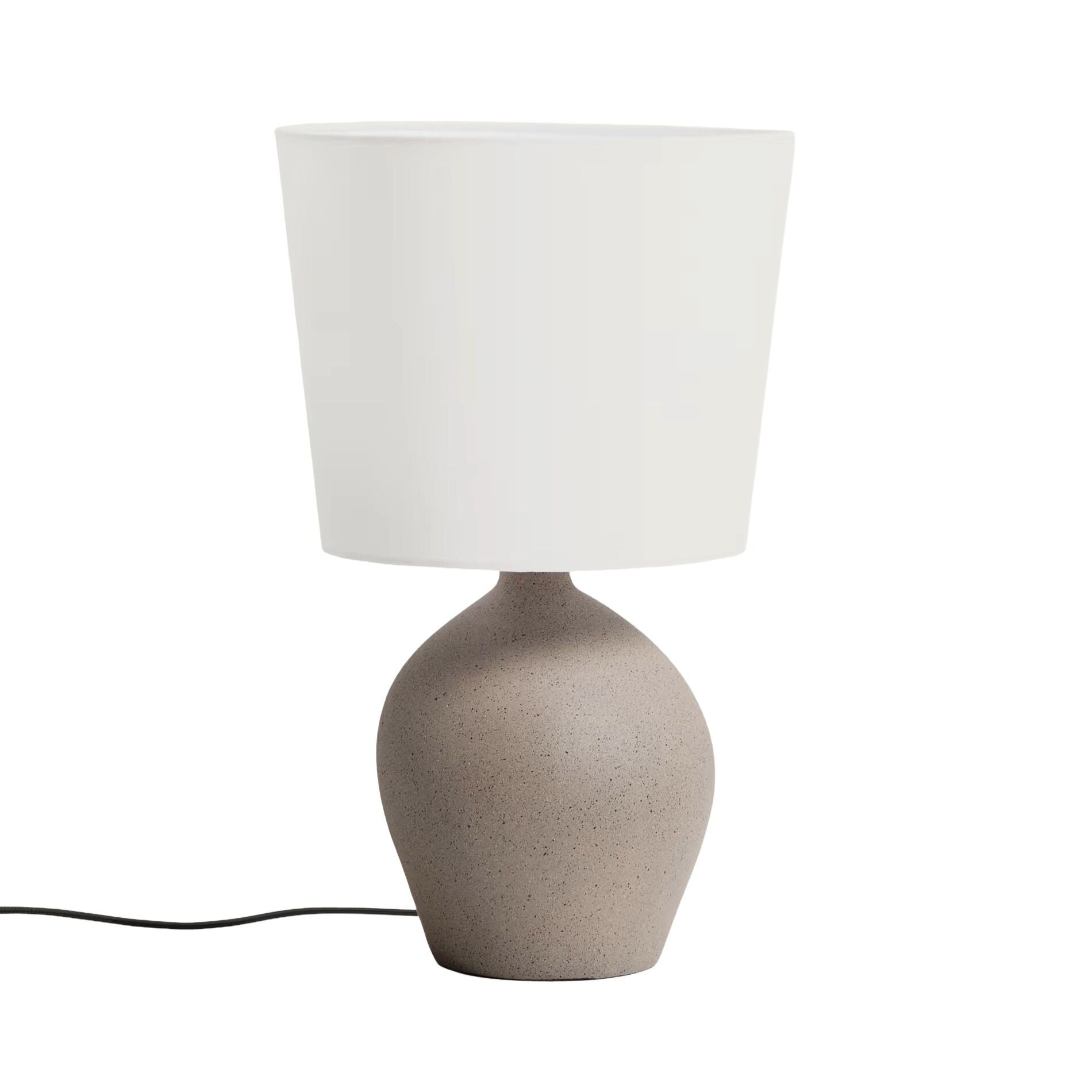 Stolní lampa VIONA světle šedá s bavlněným stínidlem