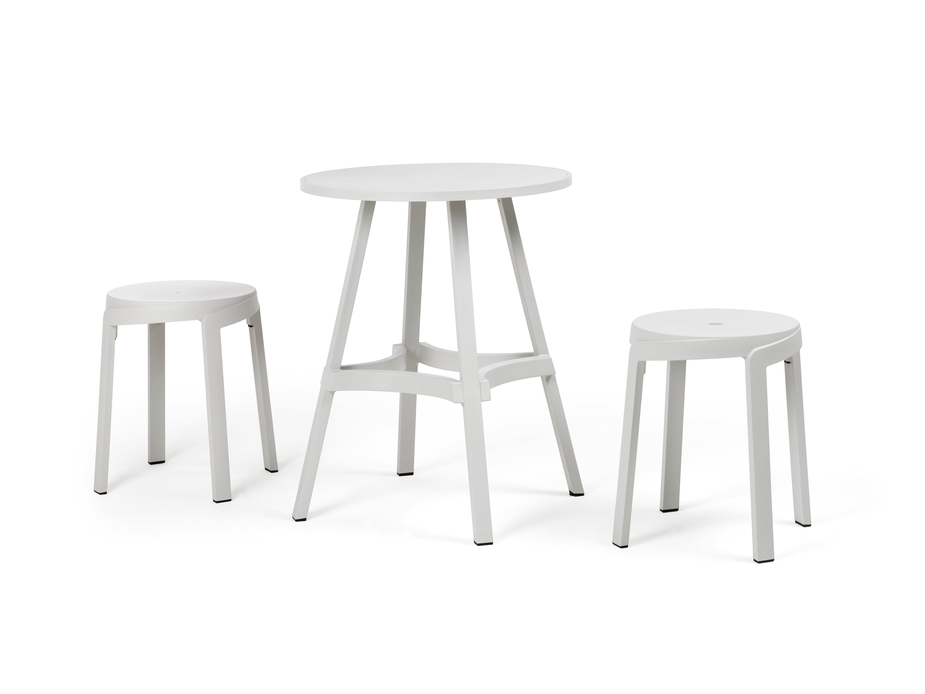 Kulatý venkovní stolek COMBO křídový [Antonina] [Amelia spr]