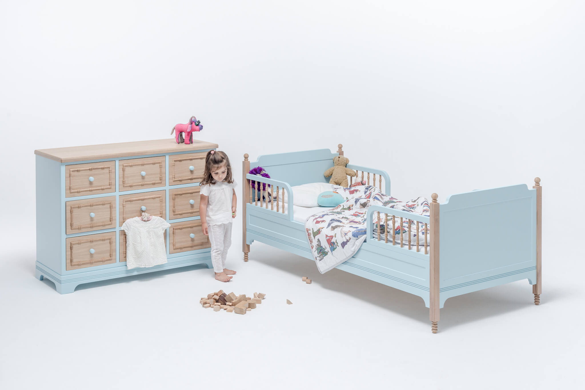 SOFIA 9 Chest of Drawers Blue