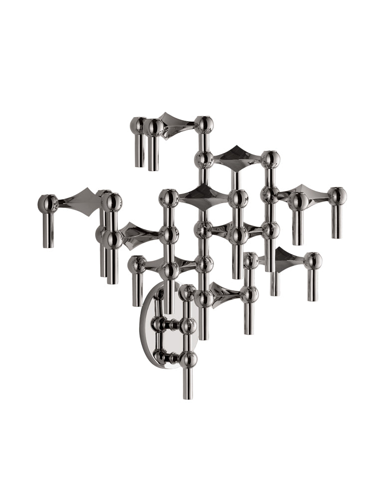 STOFF NAGEL black chrome wall candle holder