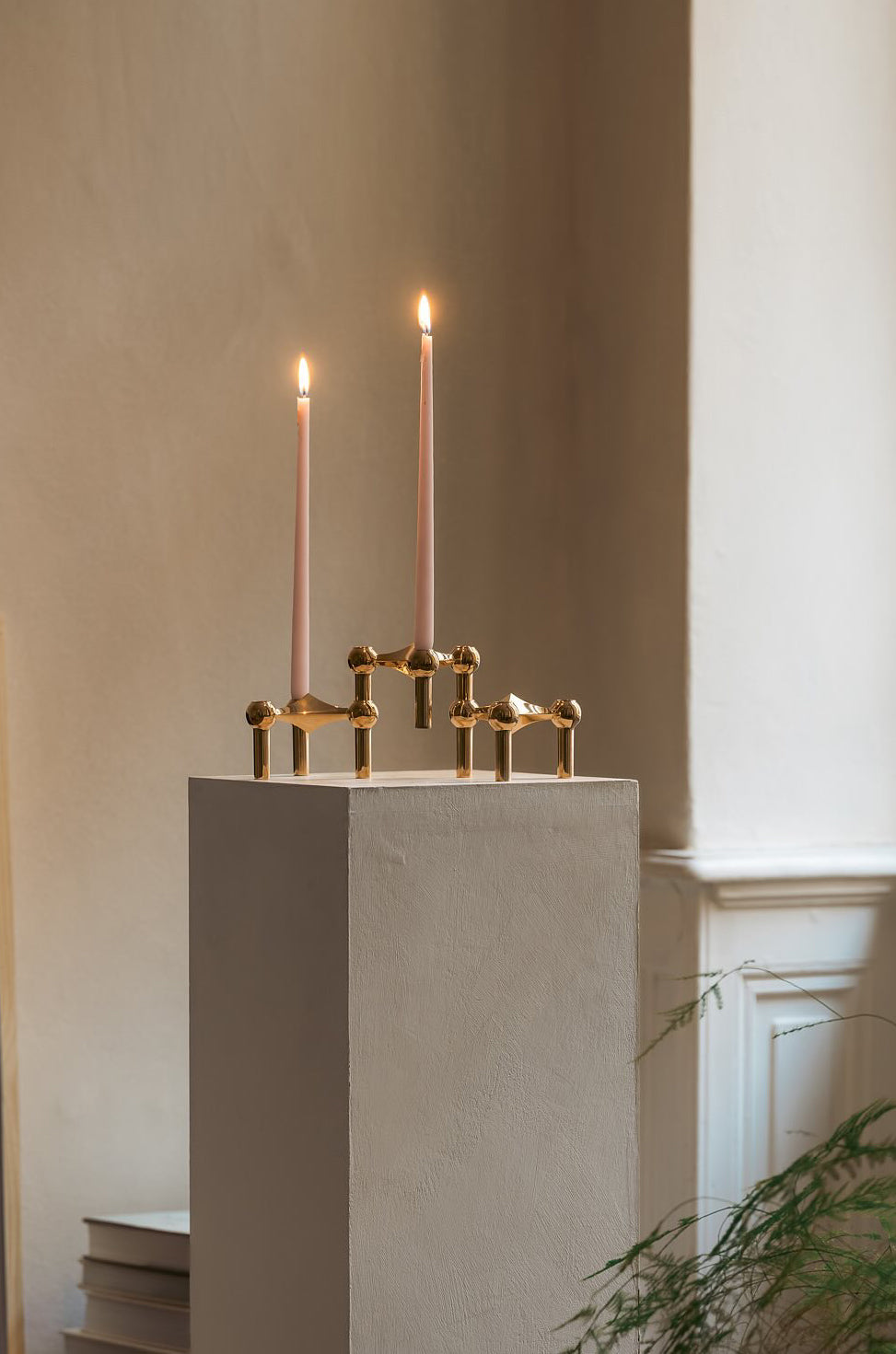 Sada 6 svíček STOFF NAGEL pastelově růžová