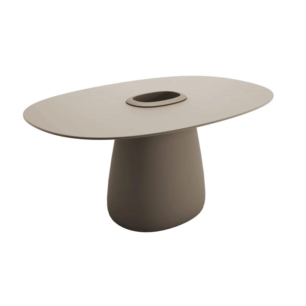 Stół ogrodowy z pojemnikiem COBBLE kość słoniowa Qeeboo    Eye on Design