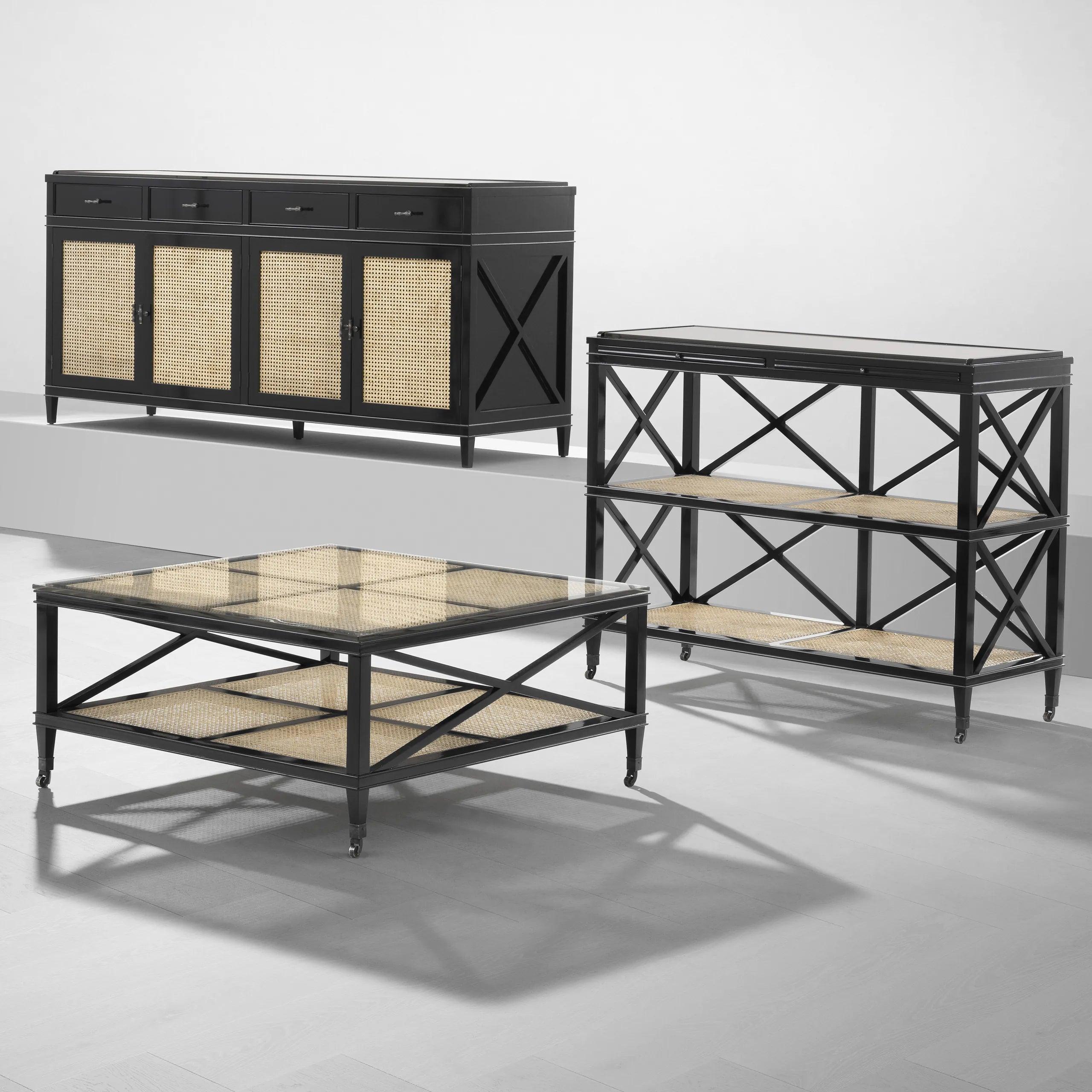 Stolik kawowy BAHAMAS rama z drewna mahoniowego Eichholtz    Eye on Design