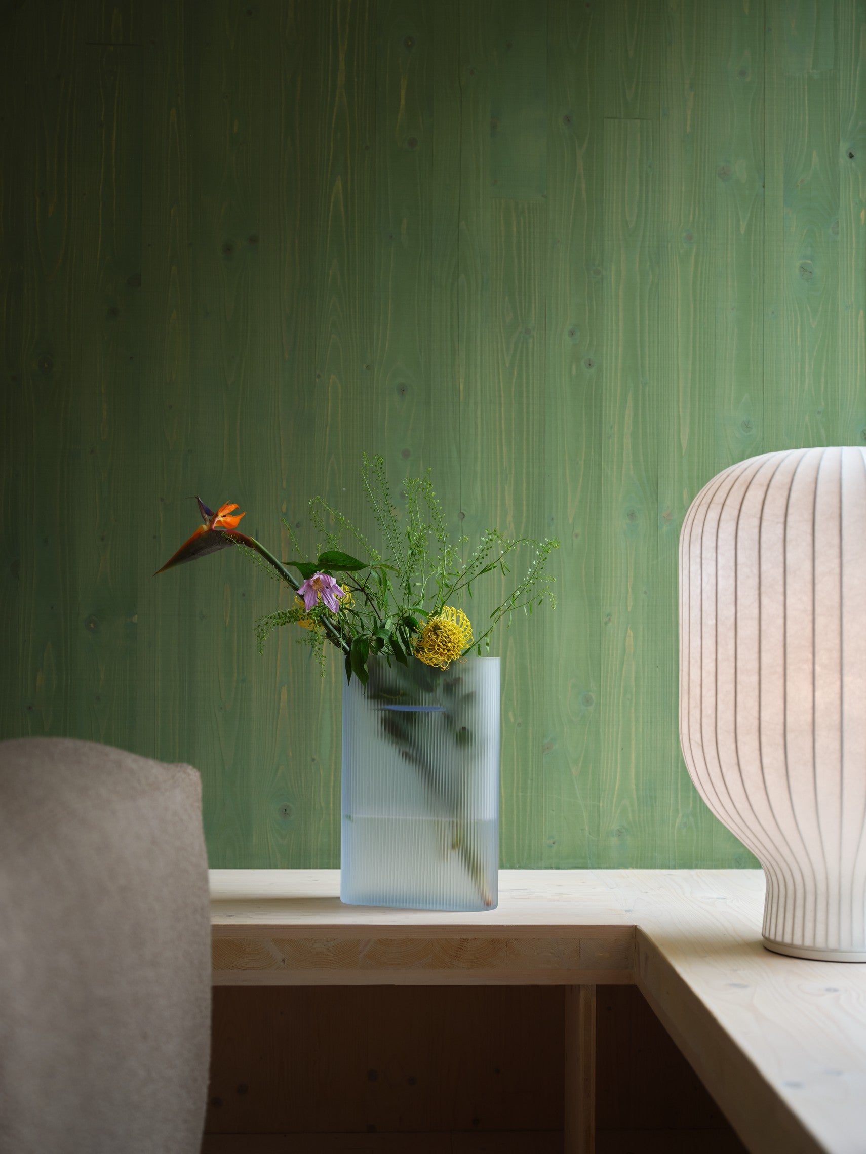 Ridge Blue Vase