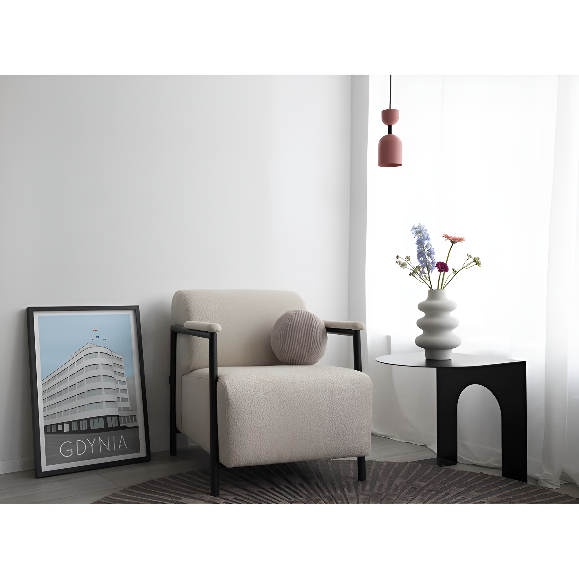 Lampa wisząca SUPURU biały z mosiężnym