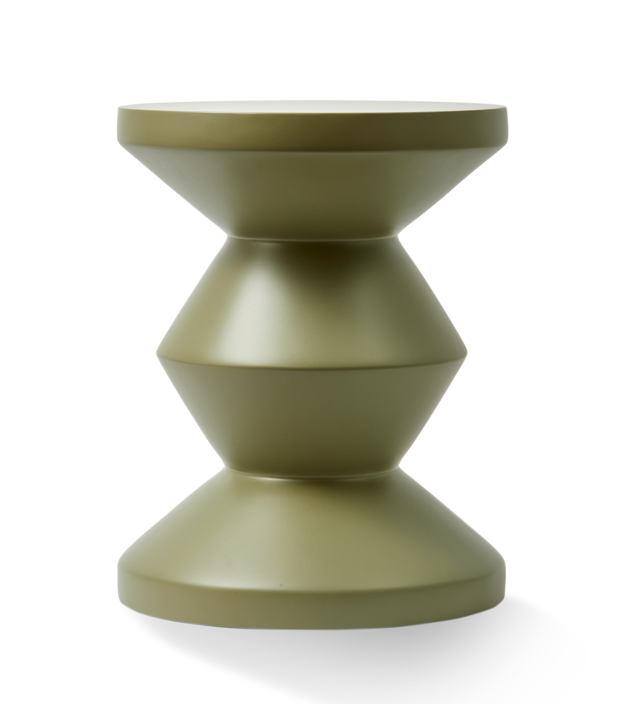 ZIG ZAG MATT olive outdoor stool