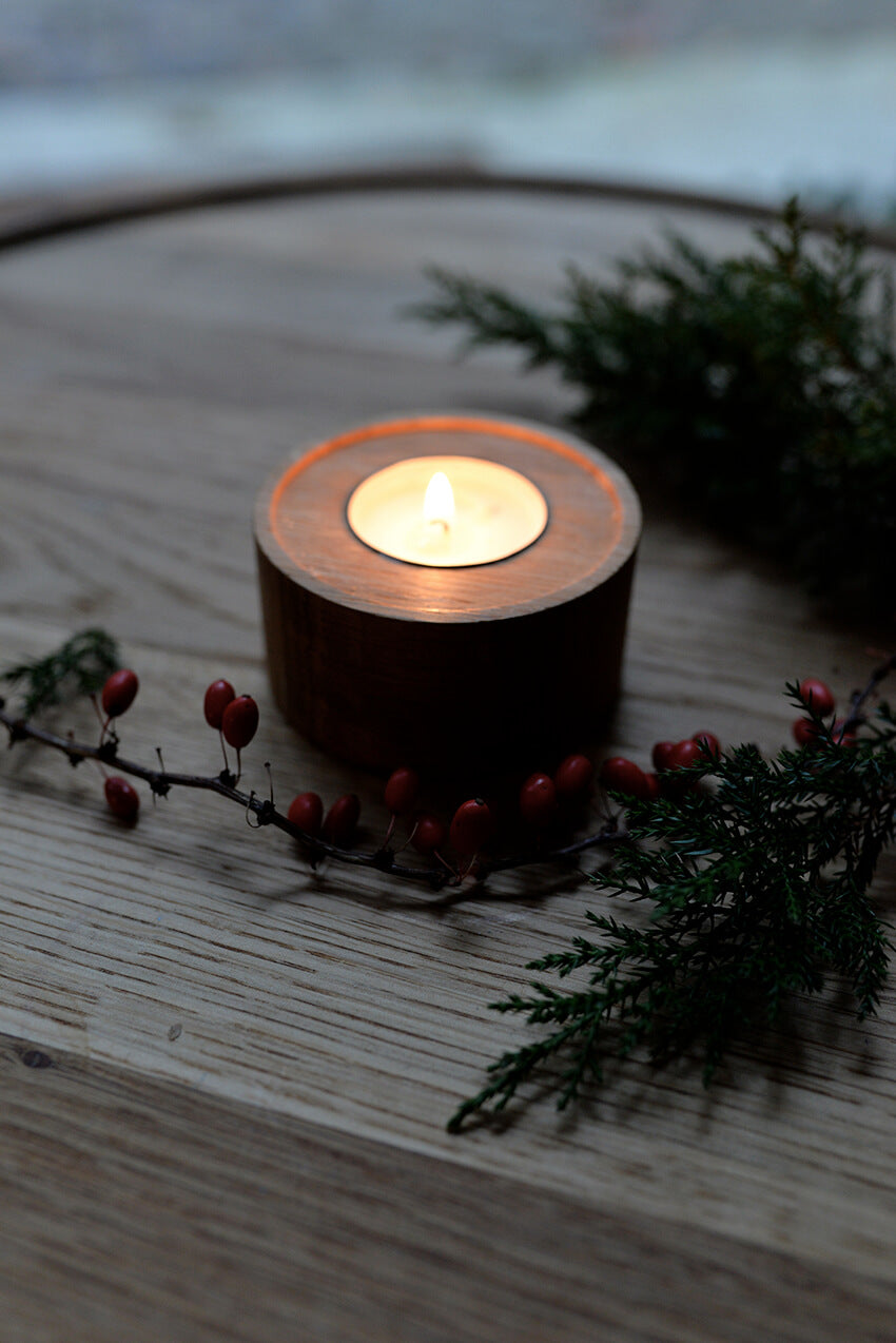 Sada svícnů na tealighty OBNOVENÍ dub