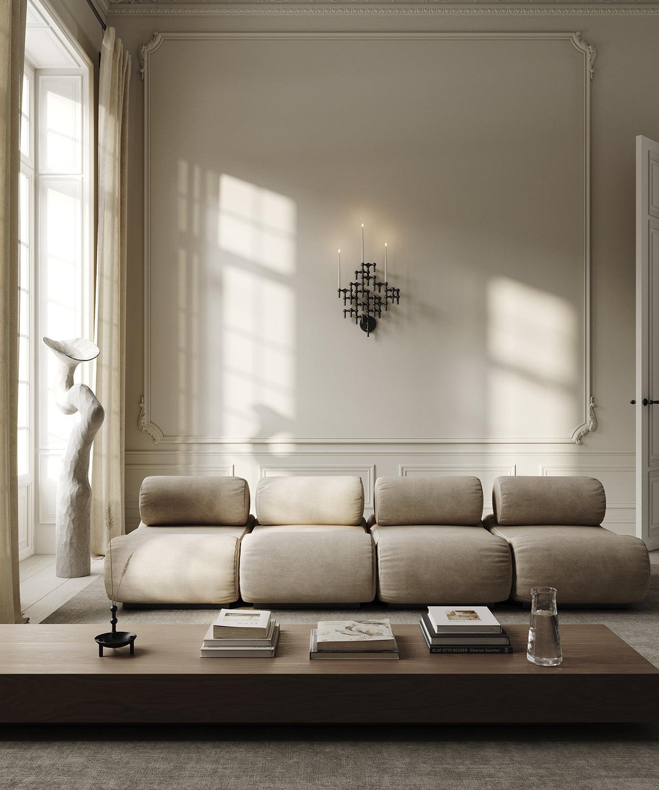 Świecznik ścienny STOFF NAGEL czarny Stoff Nagel    Eye on Design